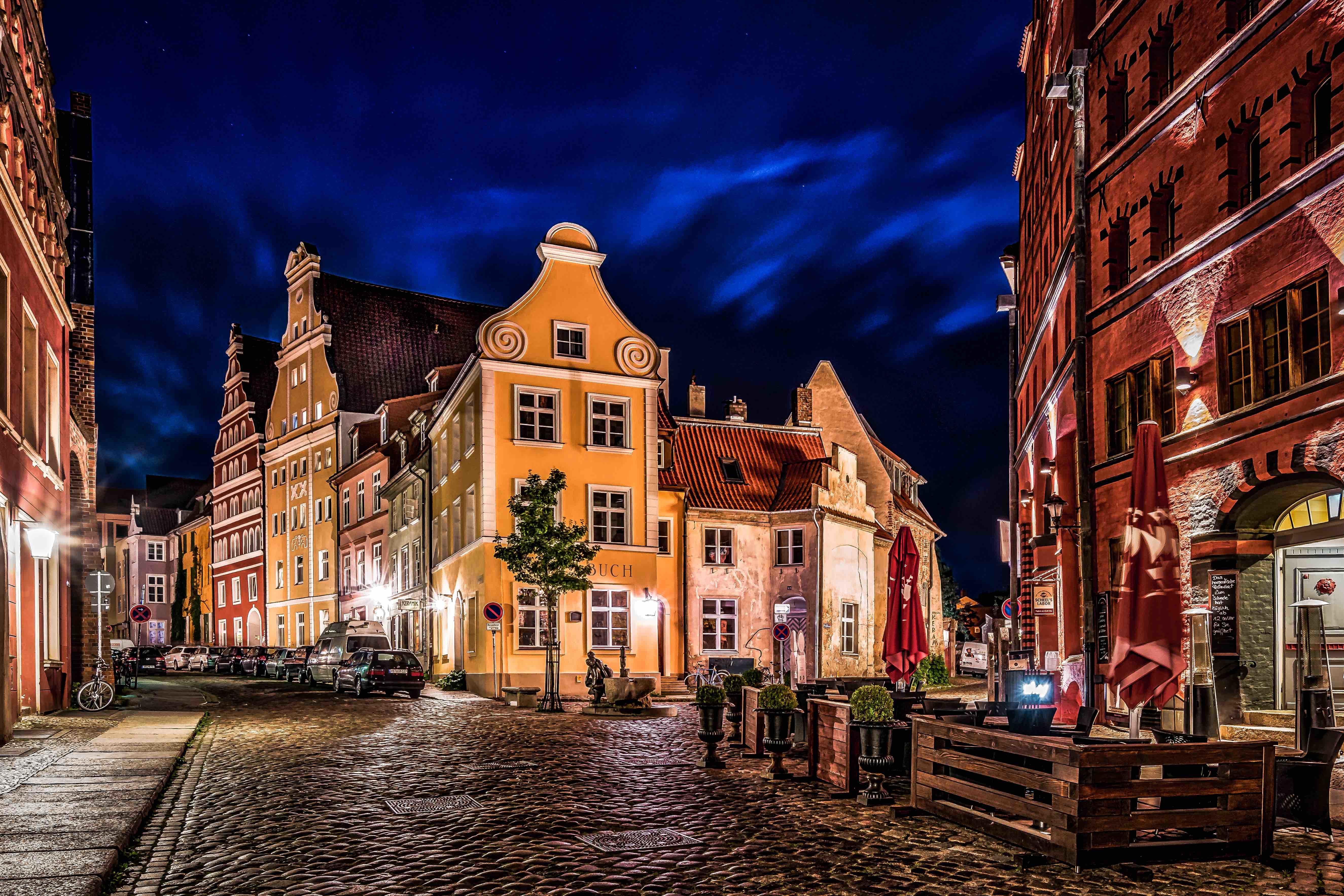 Wallpapers Stralsund street City landscape on the desktop