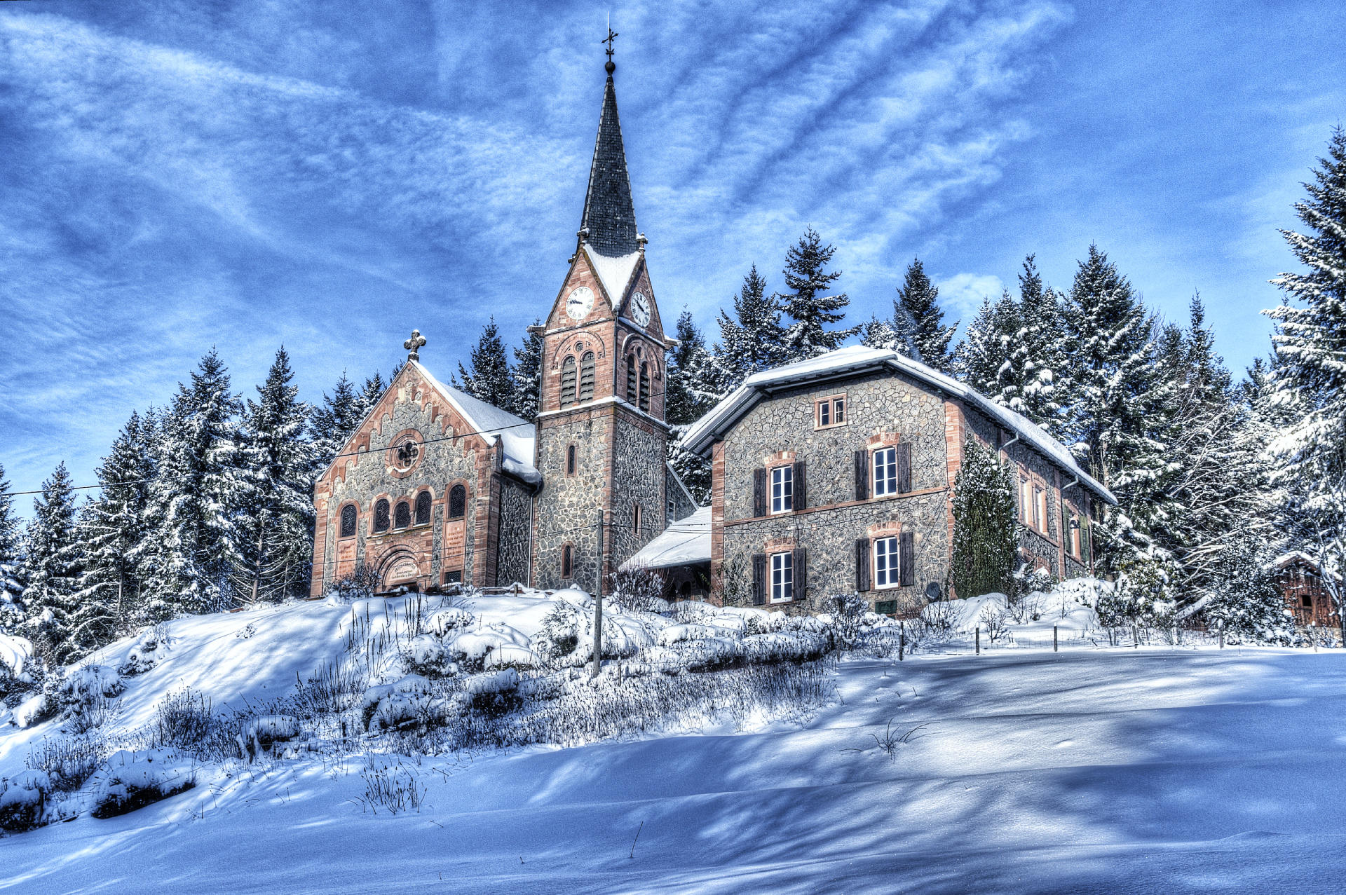 Wallpapers religion France winter on the desktop