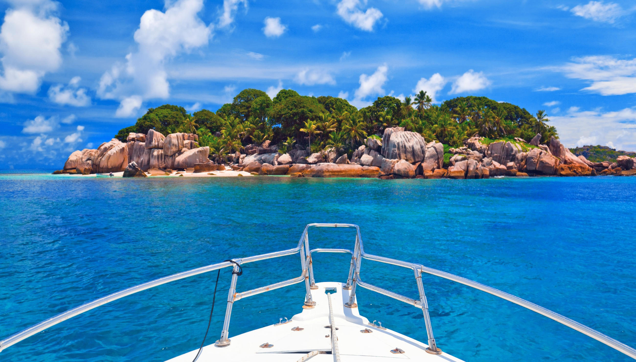 Wallpapers Seychelles yacht tropics on the desktop