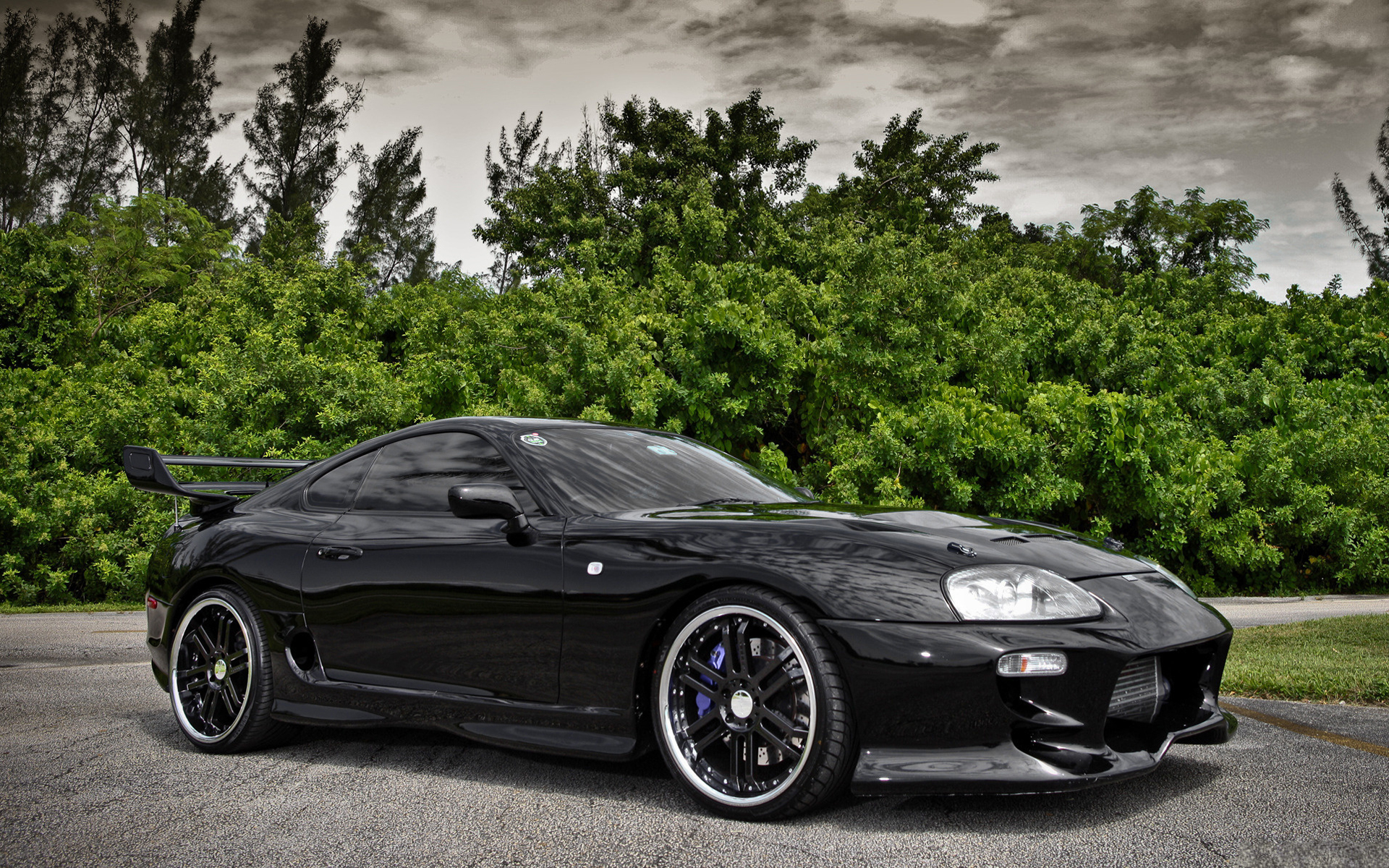 Wallpapers toyota supra black on the desktop