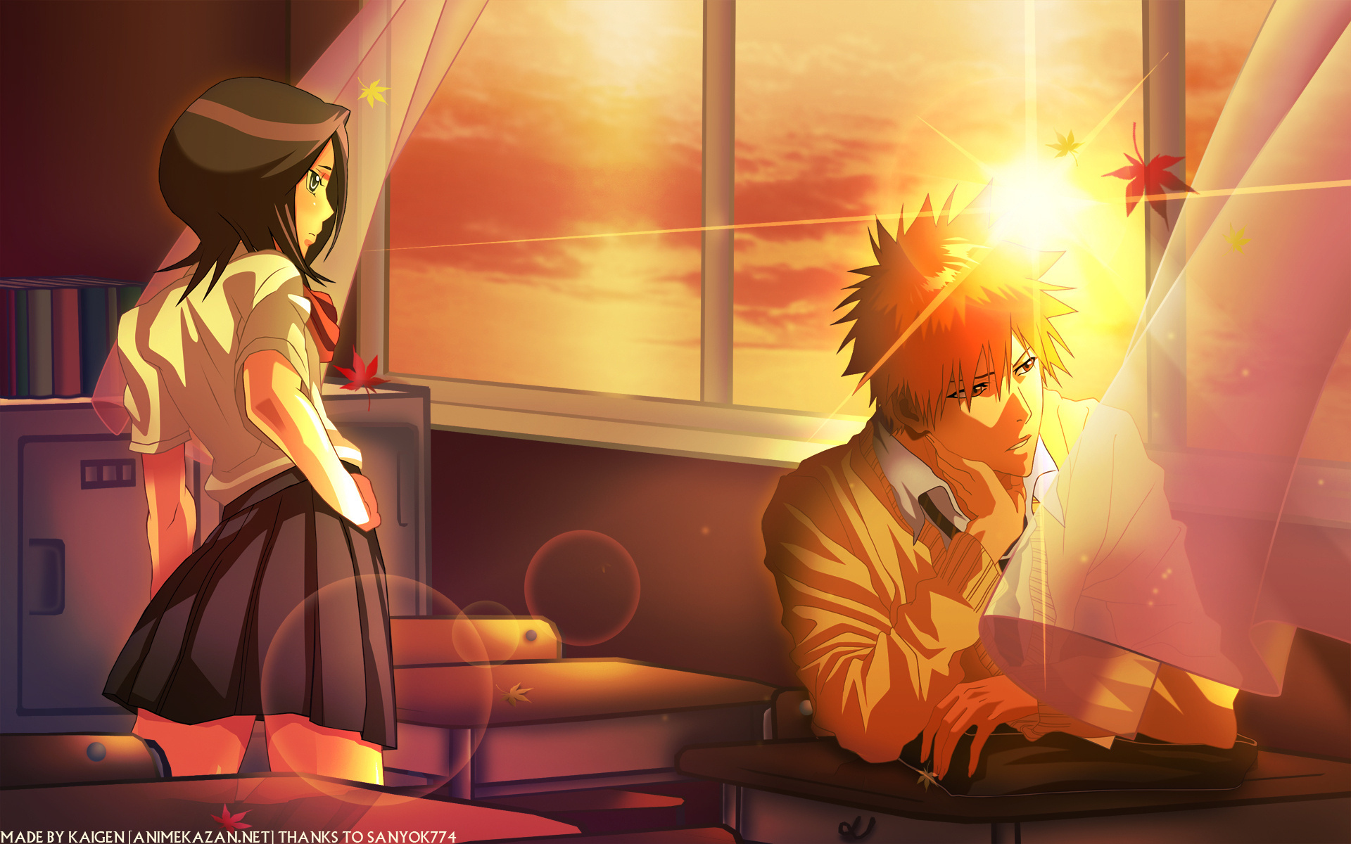 Wallpapers bleach ichigo rukia on the desktop