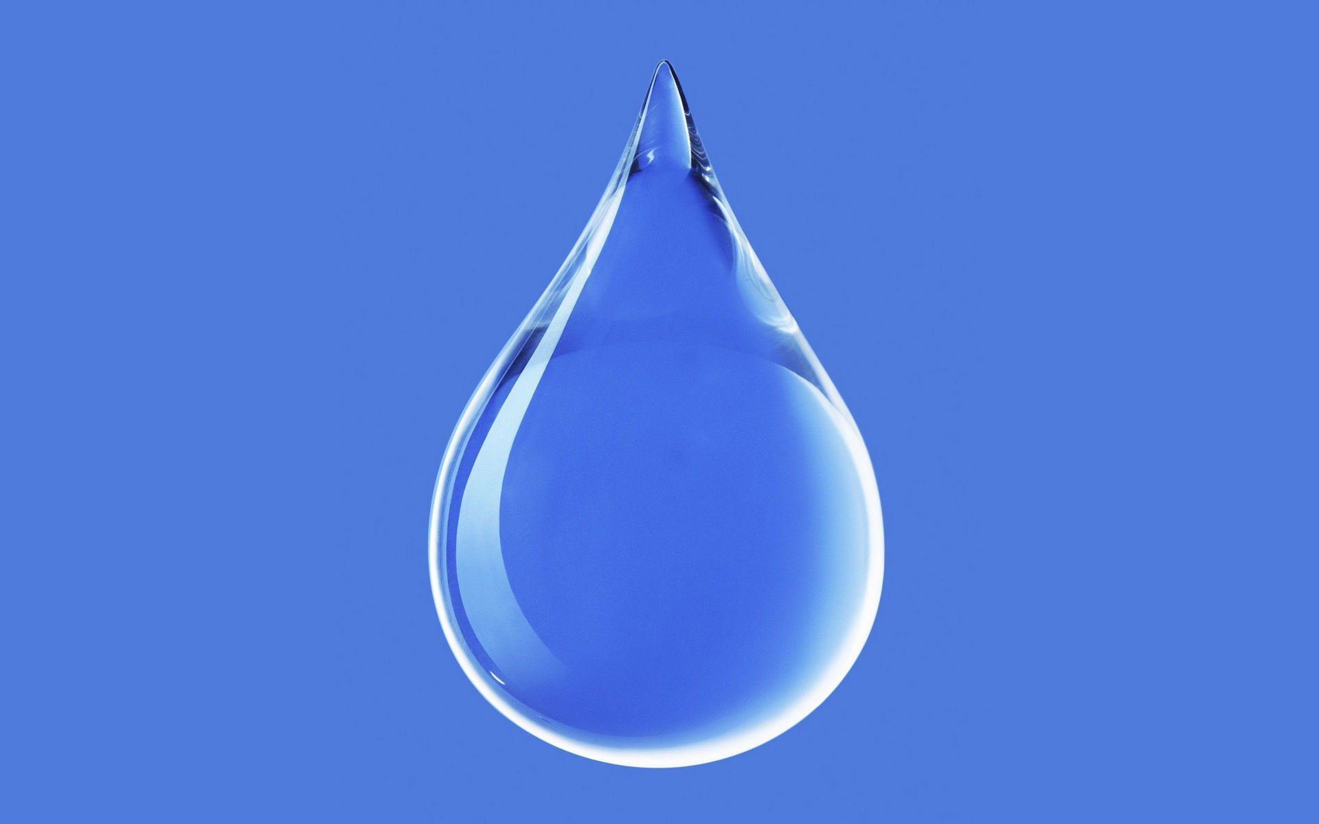 Wallpapers drop water transparent on the desktop