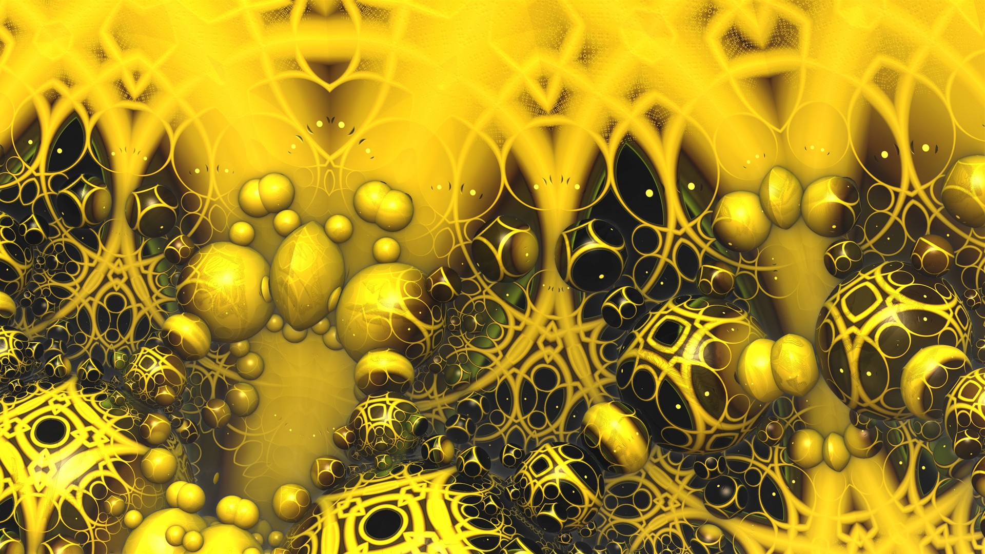 Wallpapers patterns yellow balls on the desktop