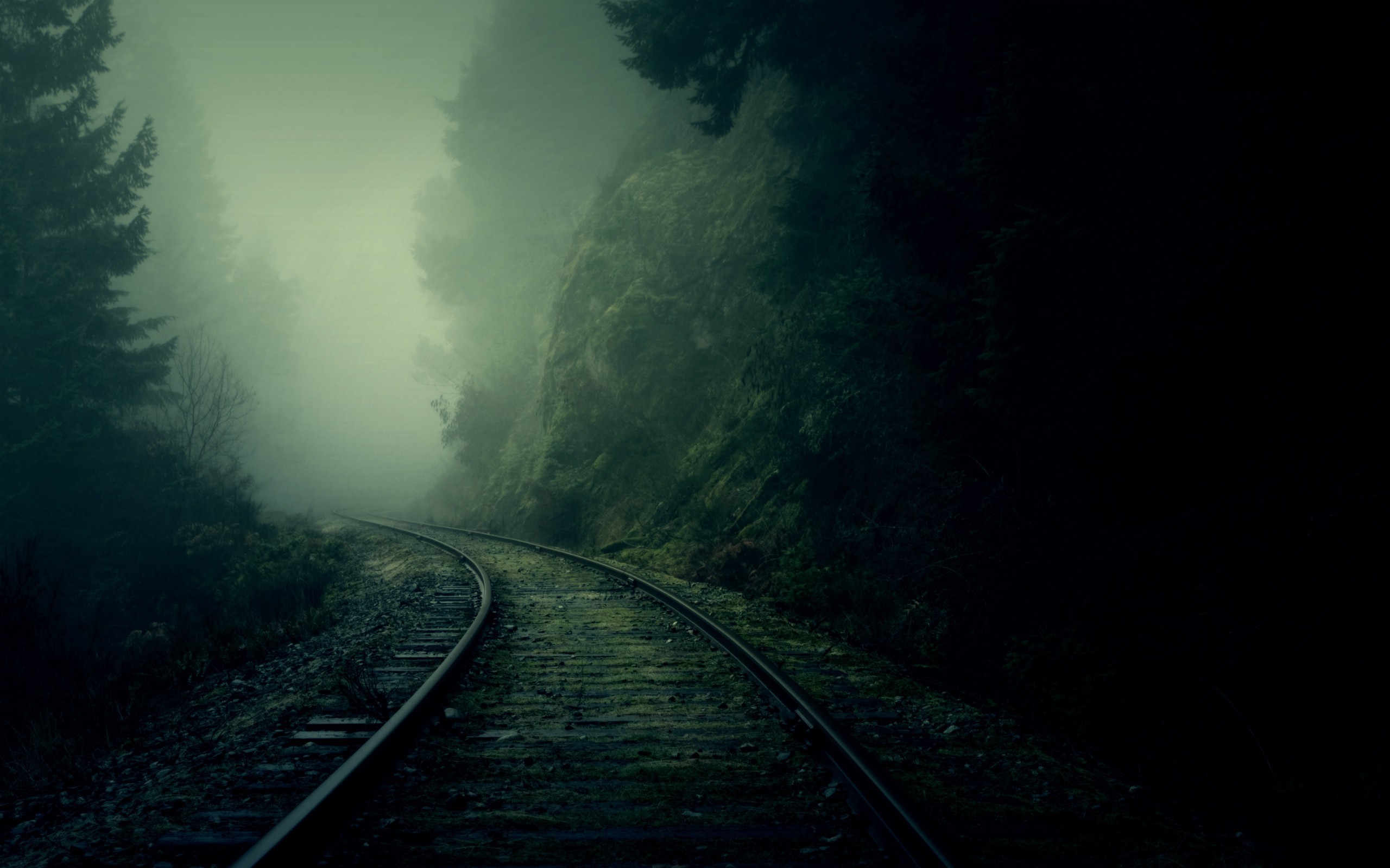 Wallpapers railway twilight gloom on the desktop