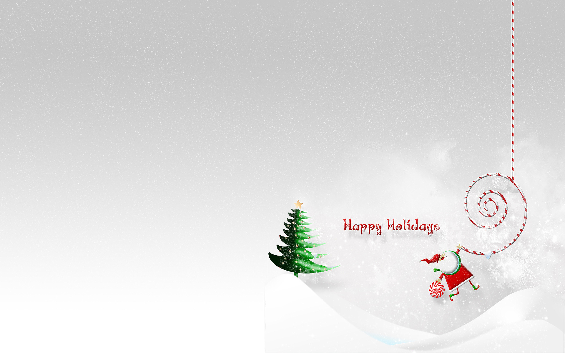 Wallpapers tree star Santa Claus on the desktop