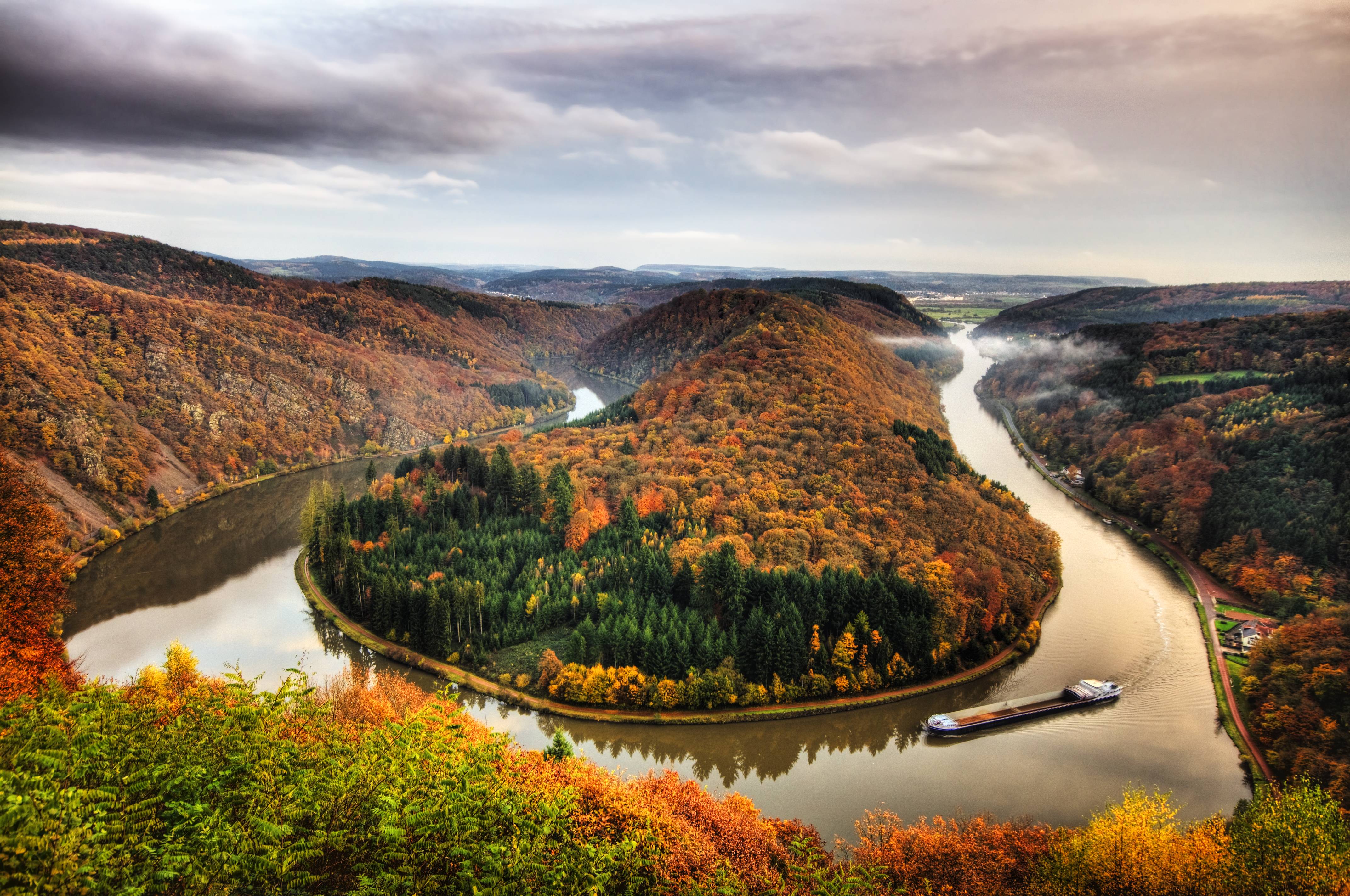 Wallpapers Bend of the river Mettlach Horseshoe Bend on the desktop