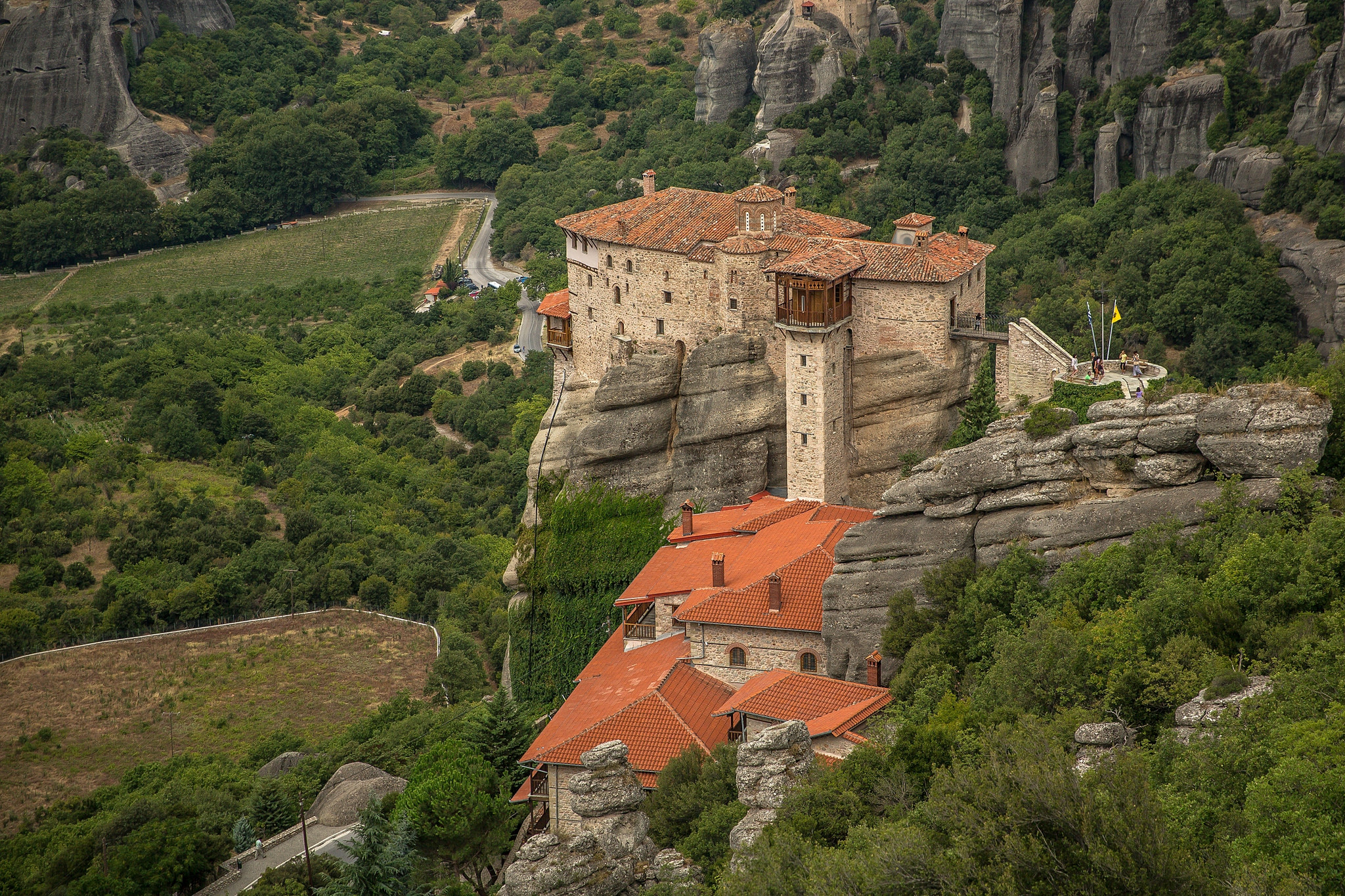 Wallpapers view from the top houses Greece on the desktop