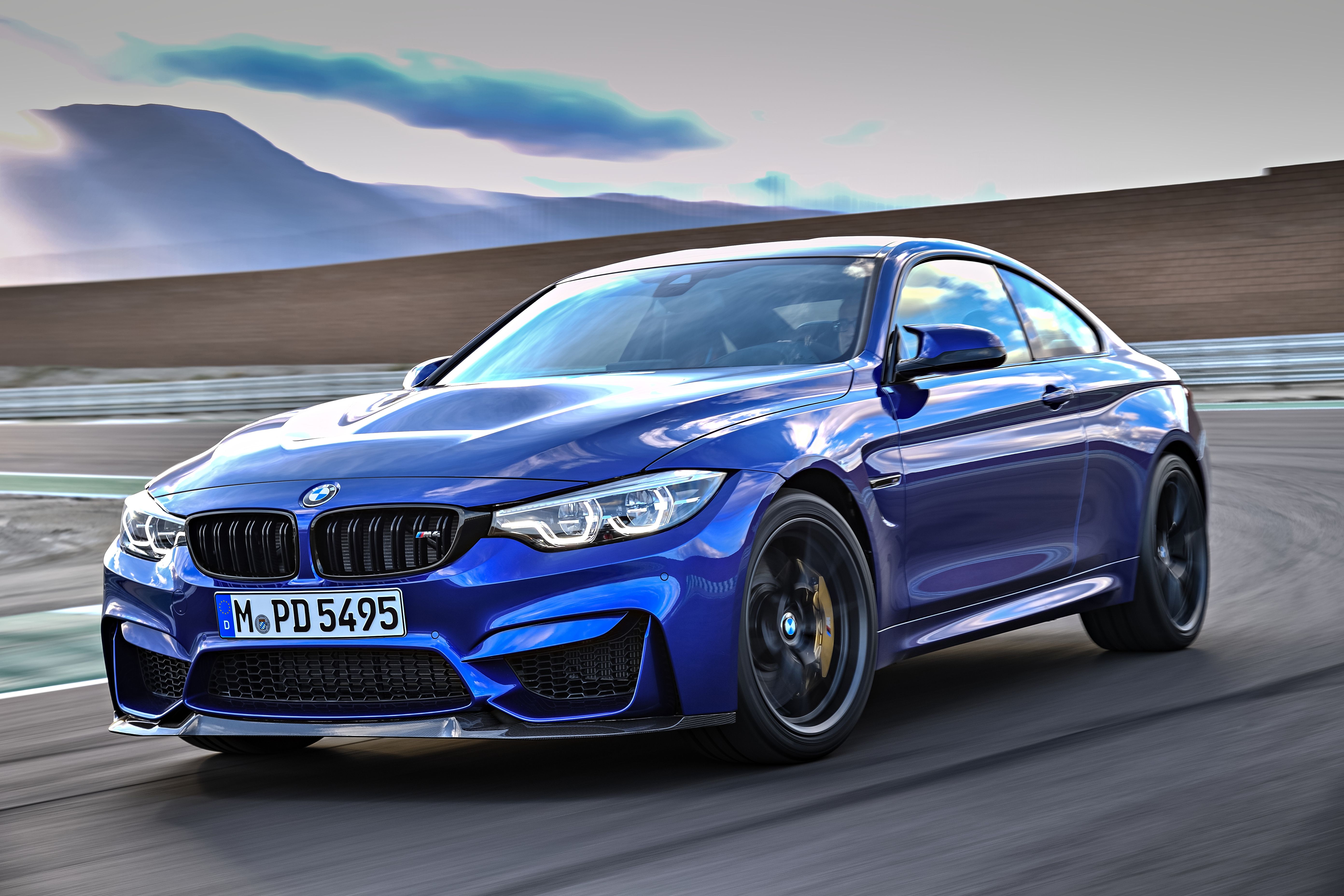 Wallpapers BMW M4 CS blue car blue BMW on the desktop