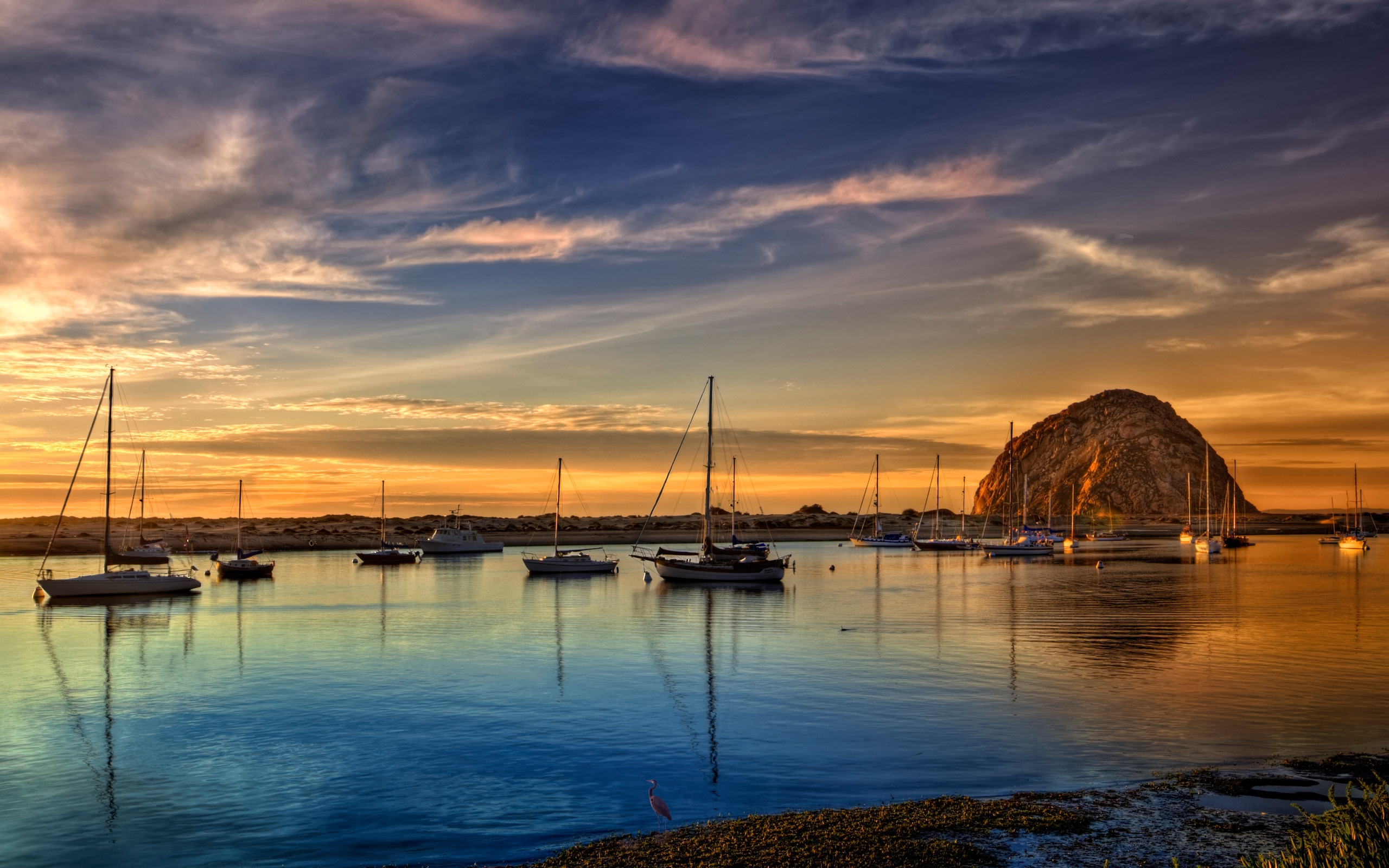 Wallpapers boats sailboats sunset on the desktop