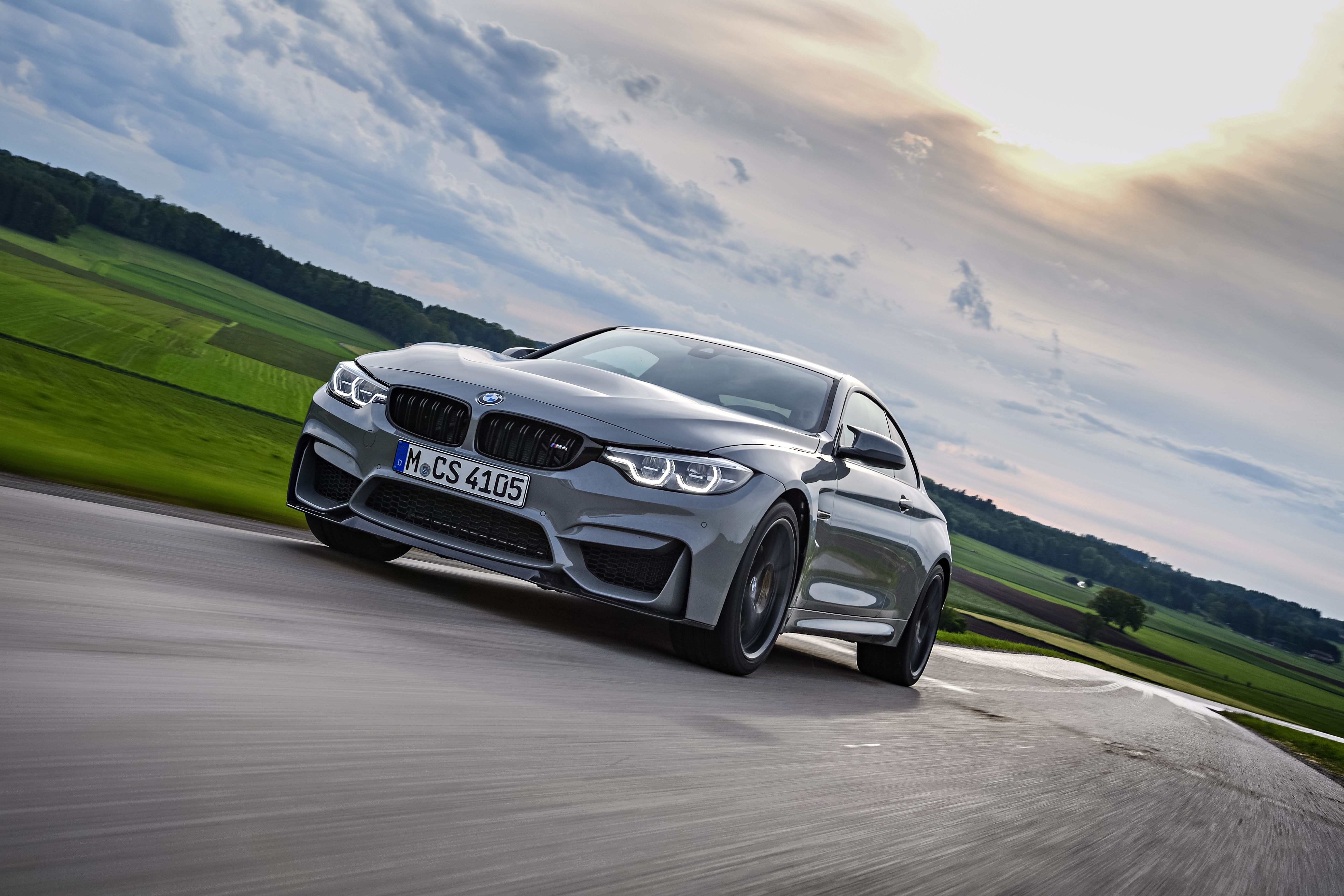 Wallpapers gray bmw BMW M4 CS gray car on the desktop