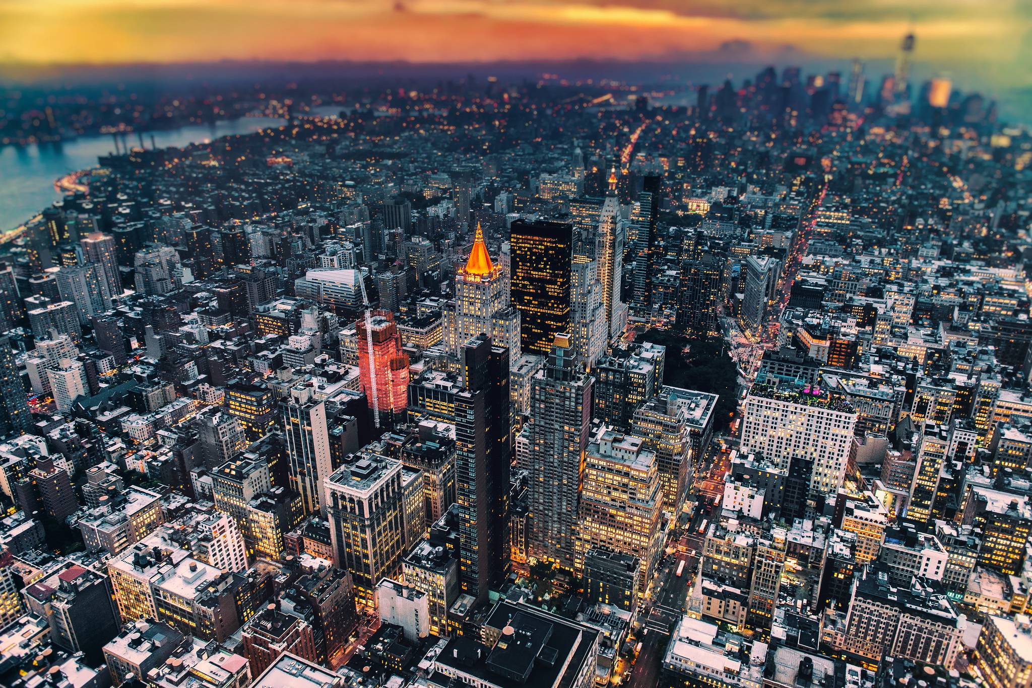 Wallpapers New York city night city on the desktop