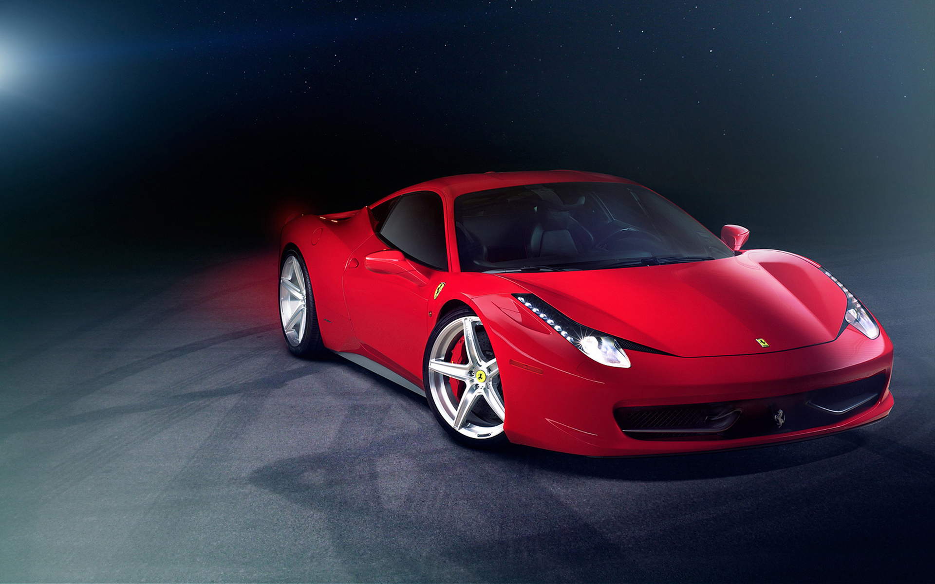 Wallpapers Ferrari wheels lights on the desktop