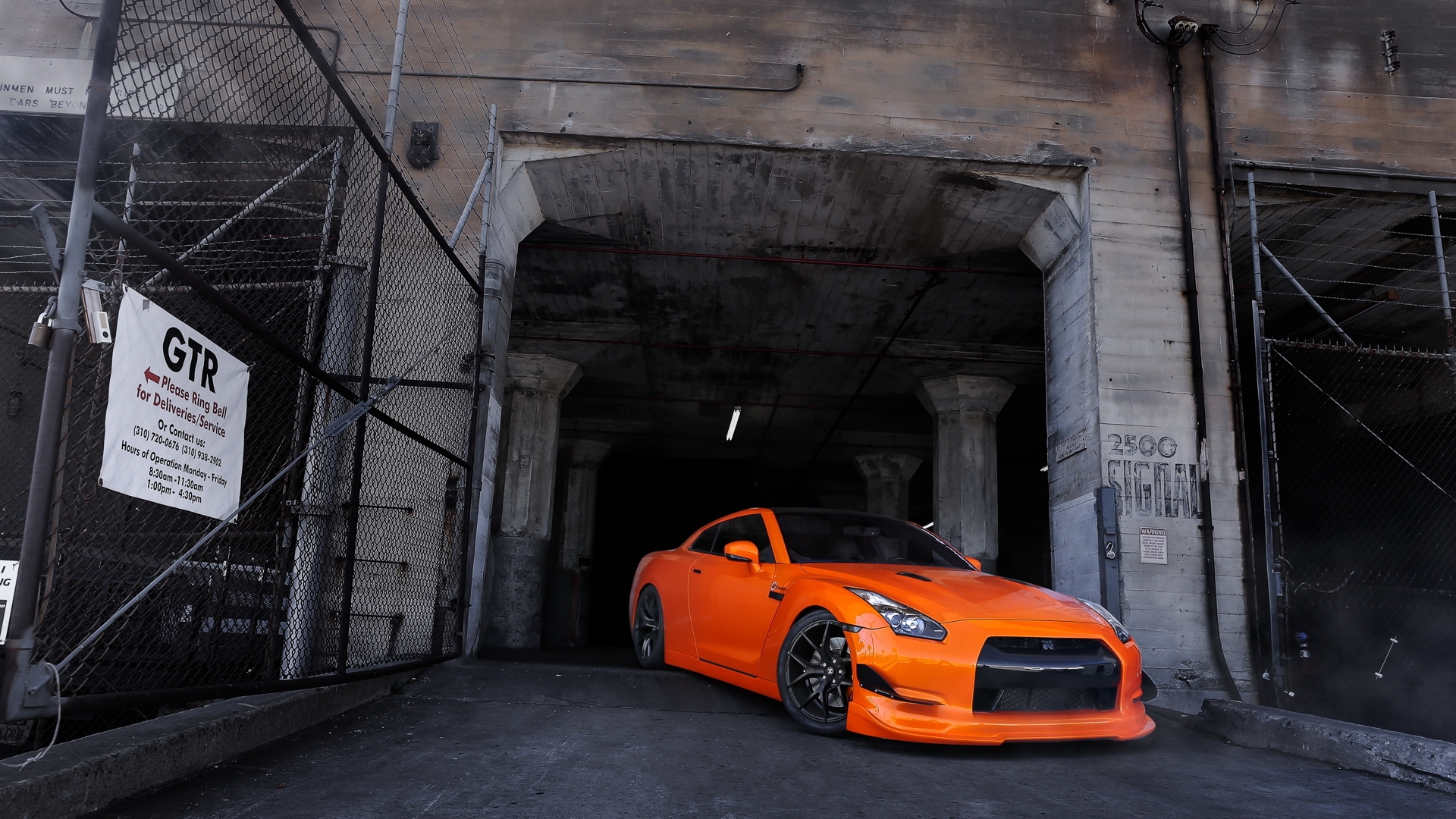 Wallpapers nissan gtr orange on the desktop