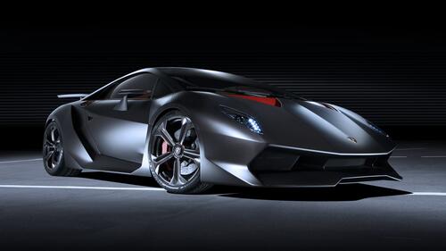 Бесплатное фото Черная матовая ламборгини