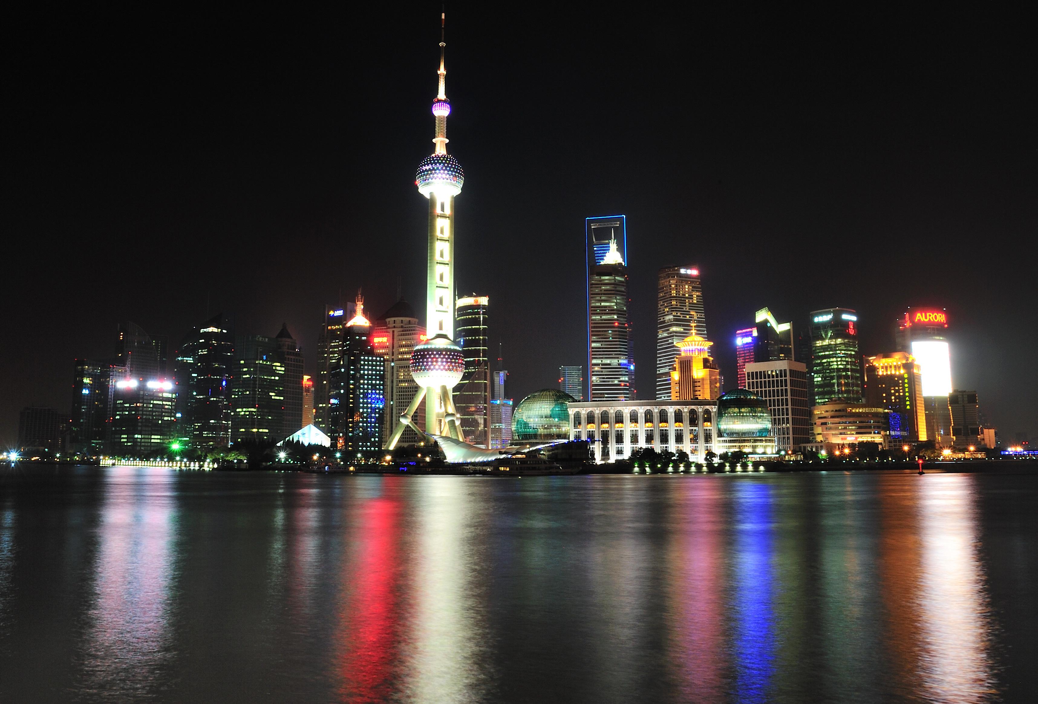 Wallpapers shanghai china night on the desktop