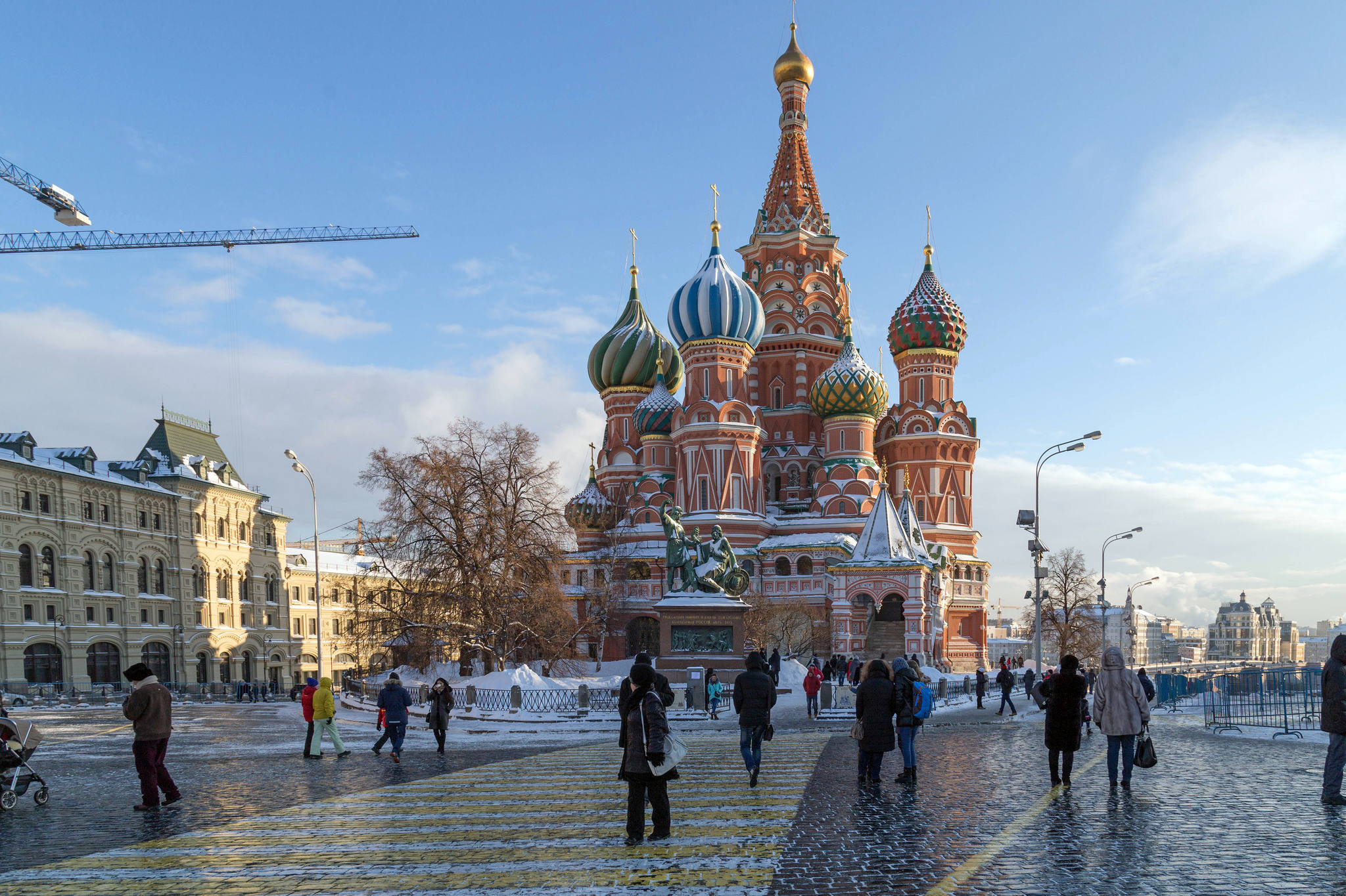 Обои город храм Василия блаженного Москва на рабочий стол