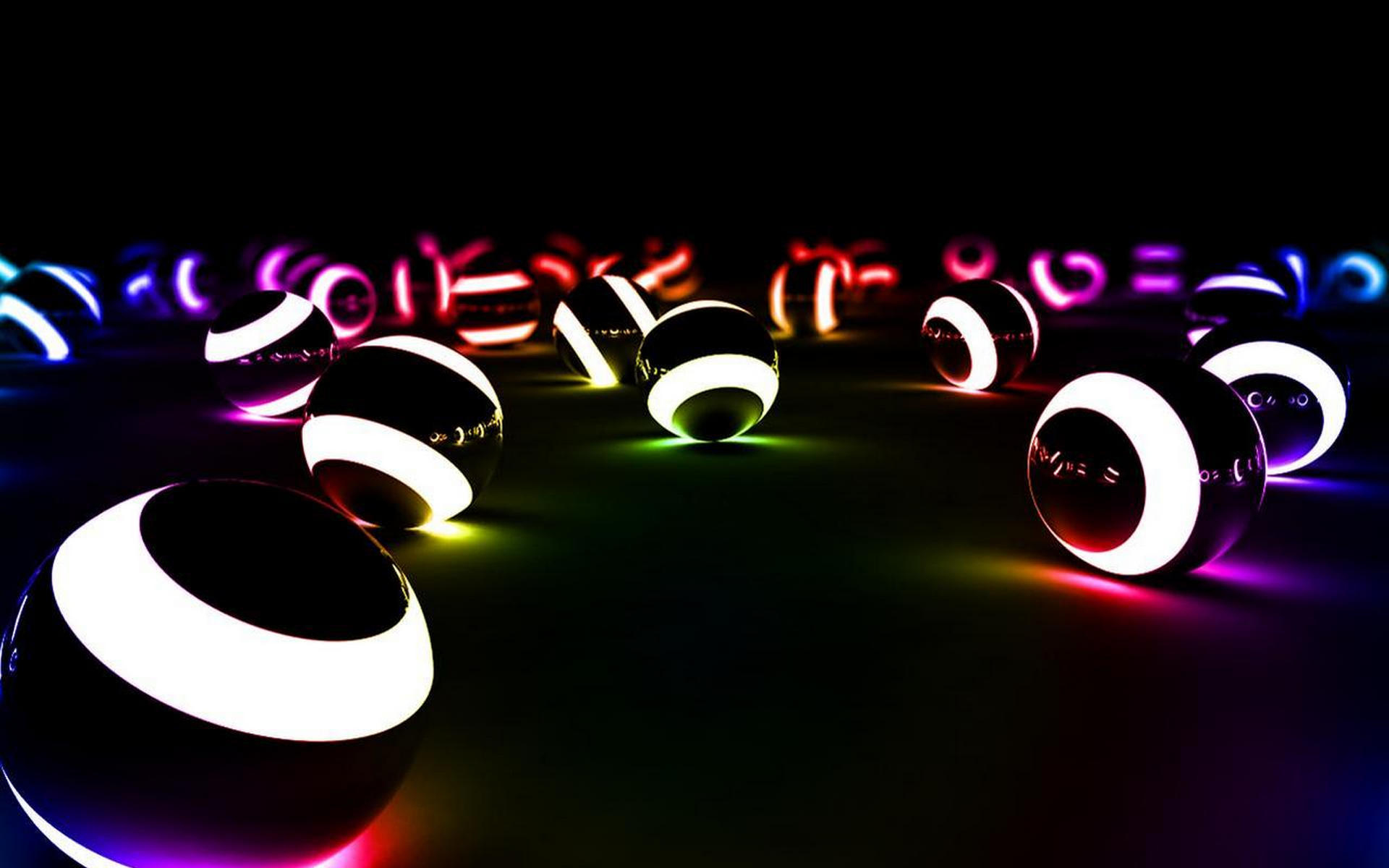 Wallpapers circles balloons light on the desktop