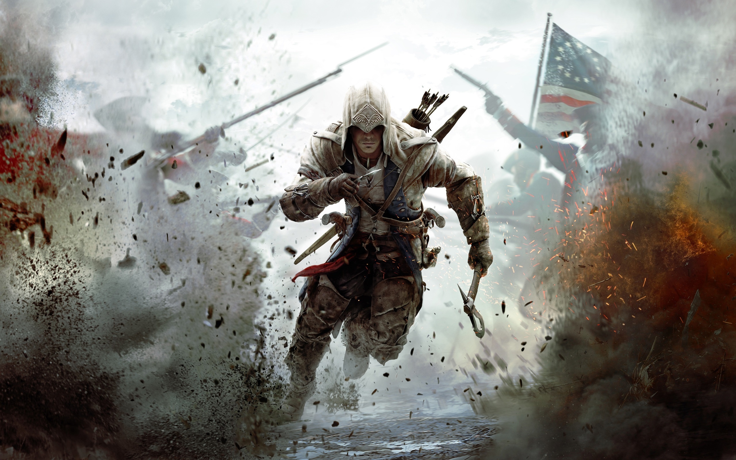 Обои assassins creed iii коннор томагавк на рабочий стол