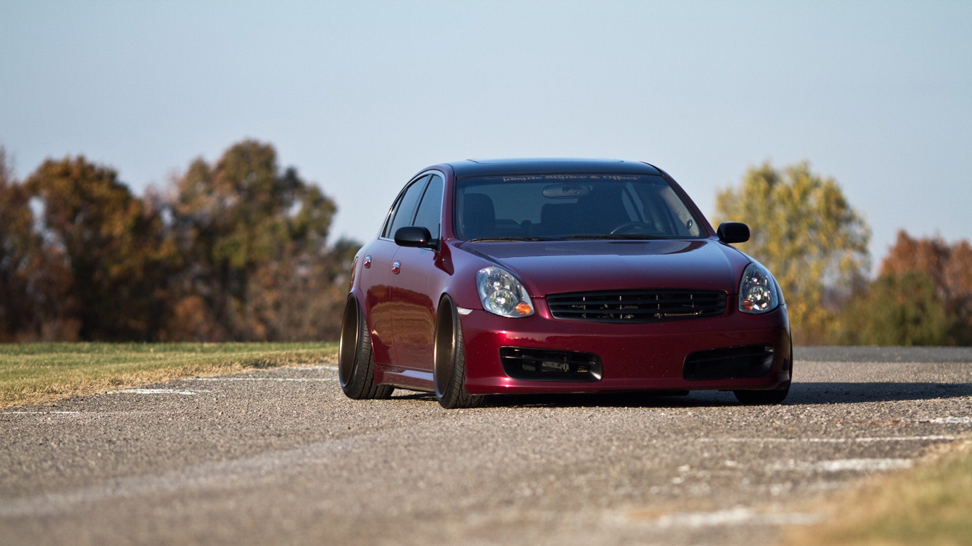 Wallpapers tuning hatchback dark cherry on the desktop