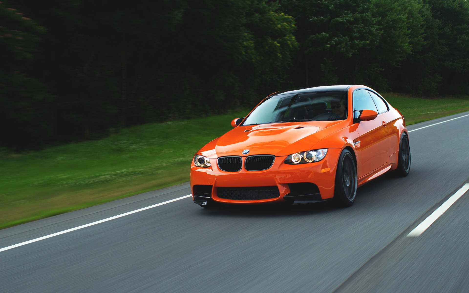 Wallpapers bmw orange road on the desktop