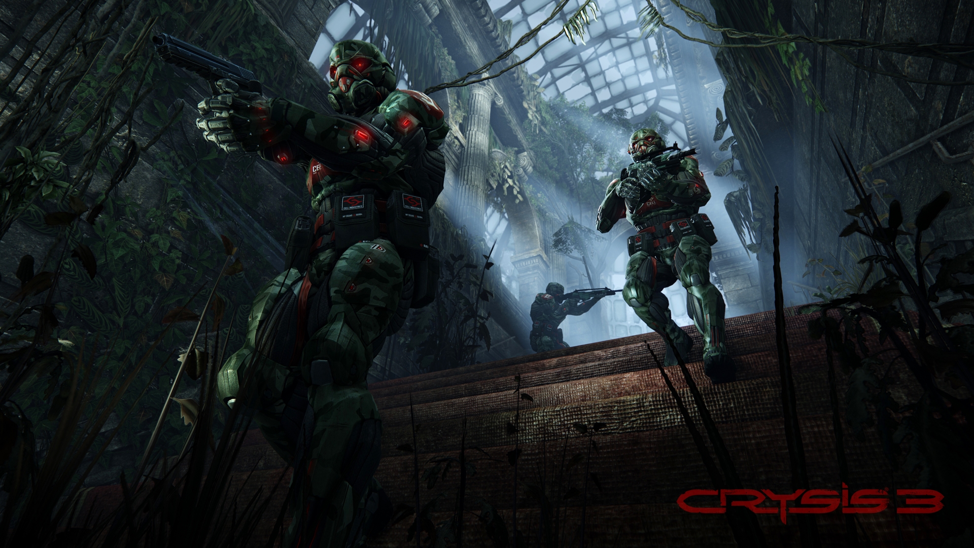 Обои crysis 3 солдаты экипировка на рабочий стол