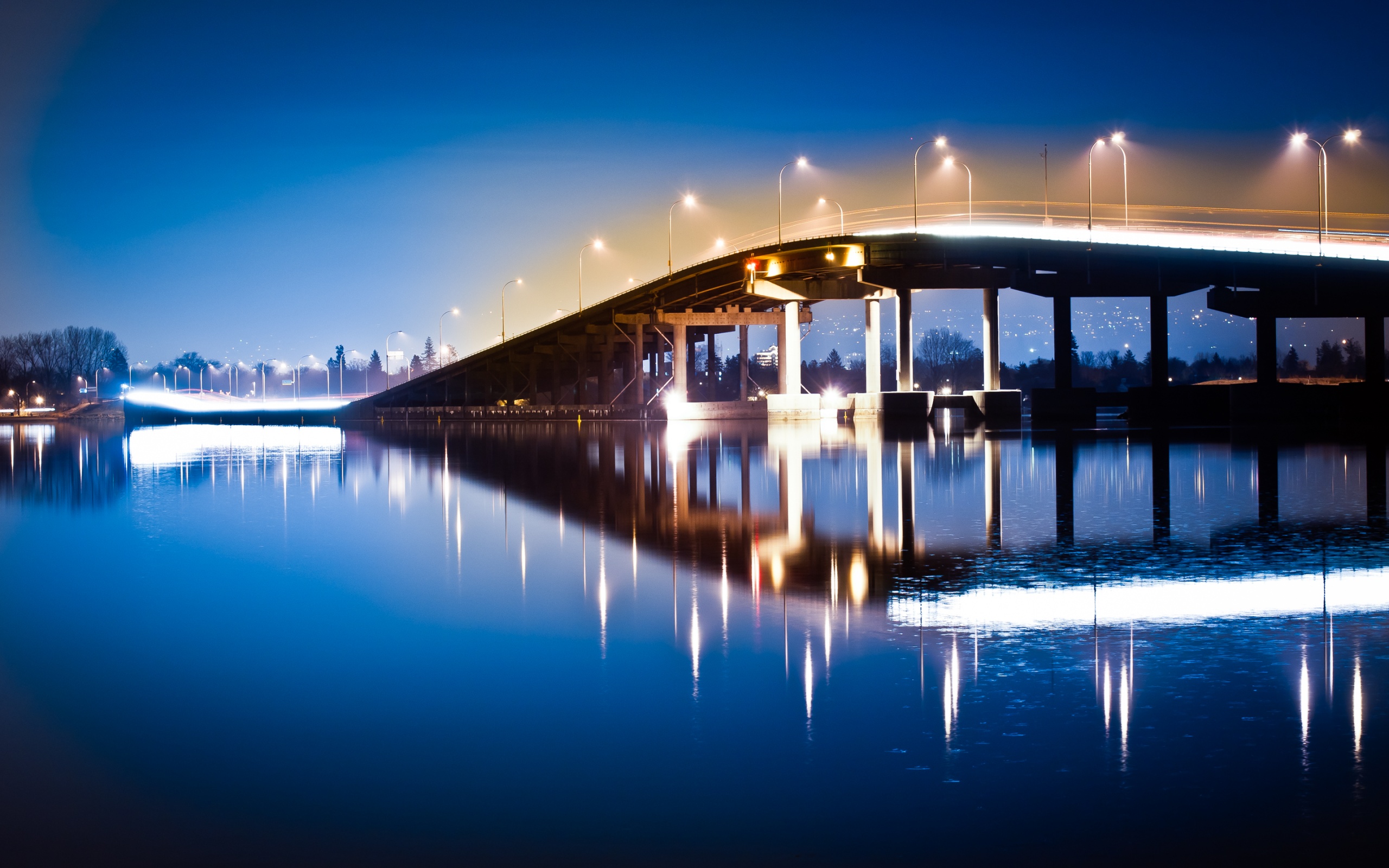 Wallpapers bridge lighting lights on the desktop