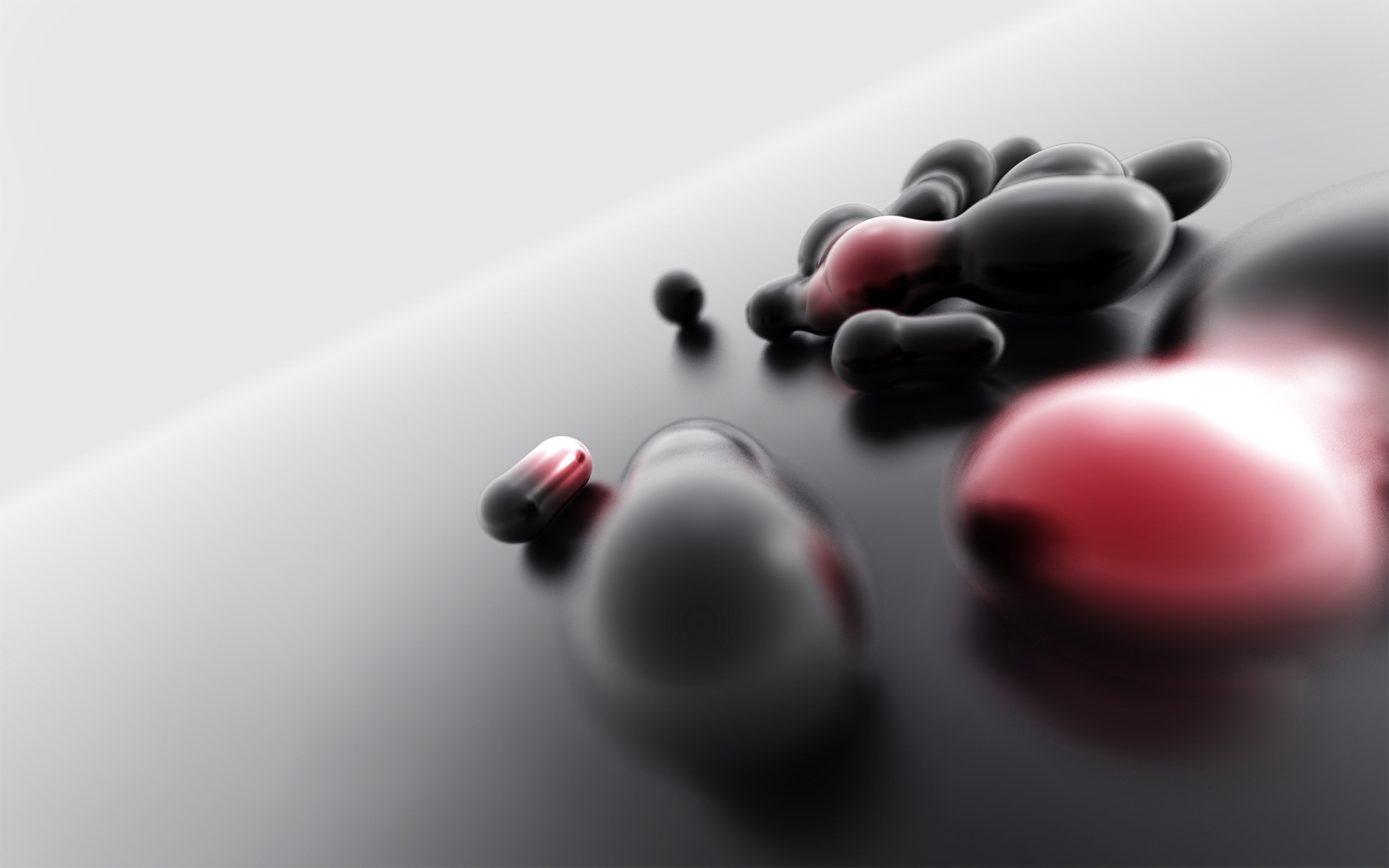 Wallpapers pills background gray on the desktop