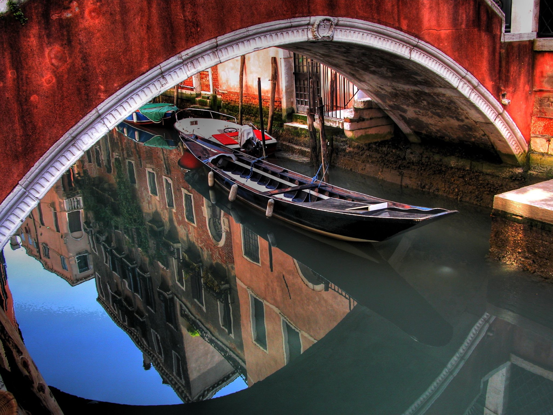 桌面上的壁纸威尼斯 船 河流