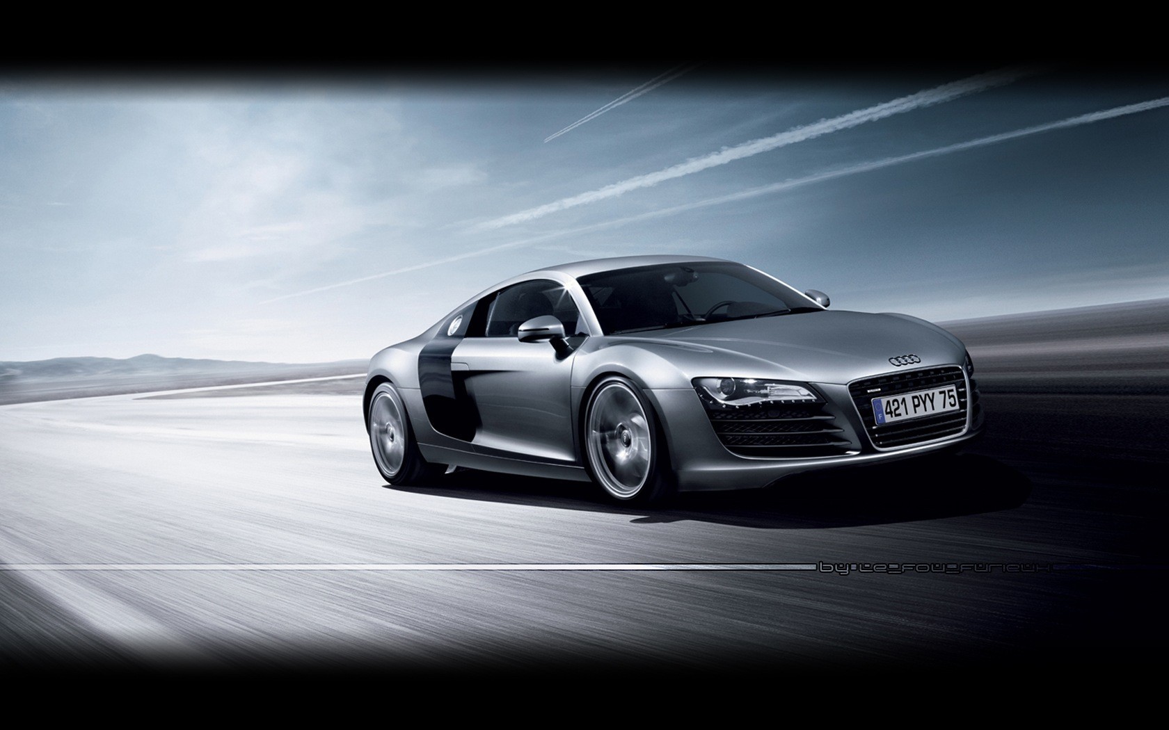 Wallpapers audi r8 silver race on the desktop