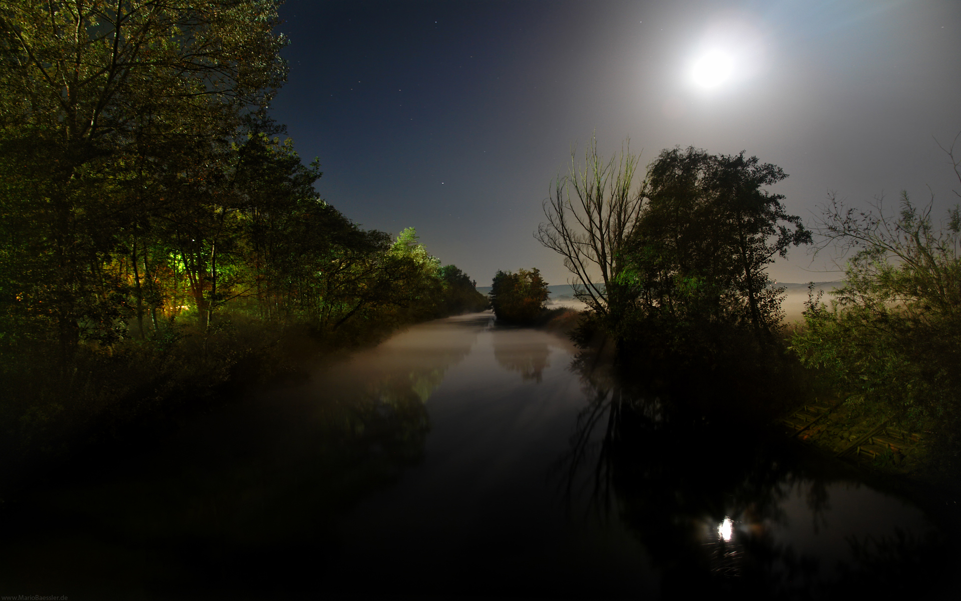 Wallpapers river night sky on the desktop