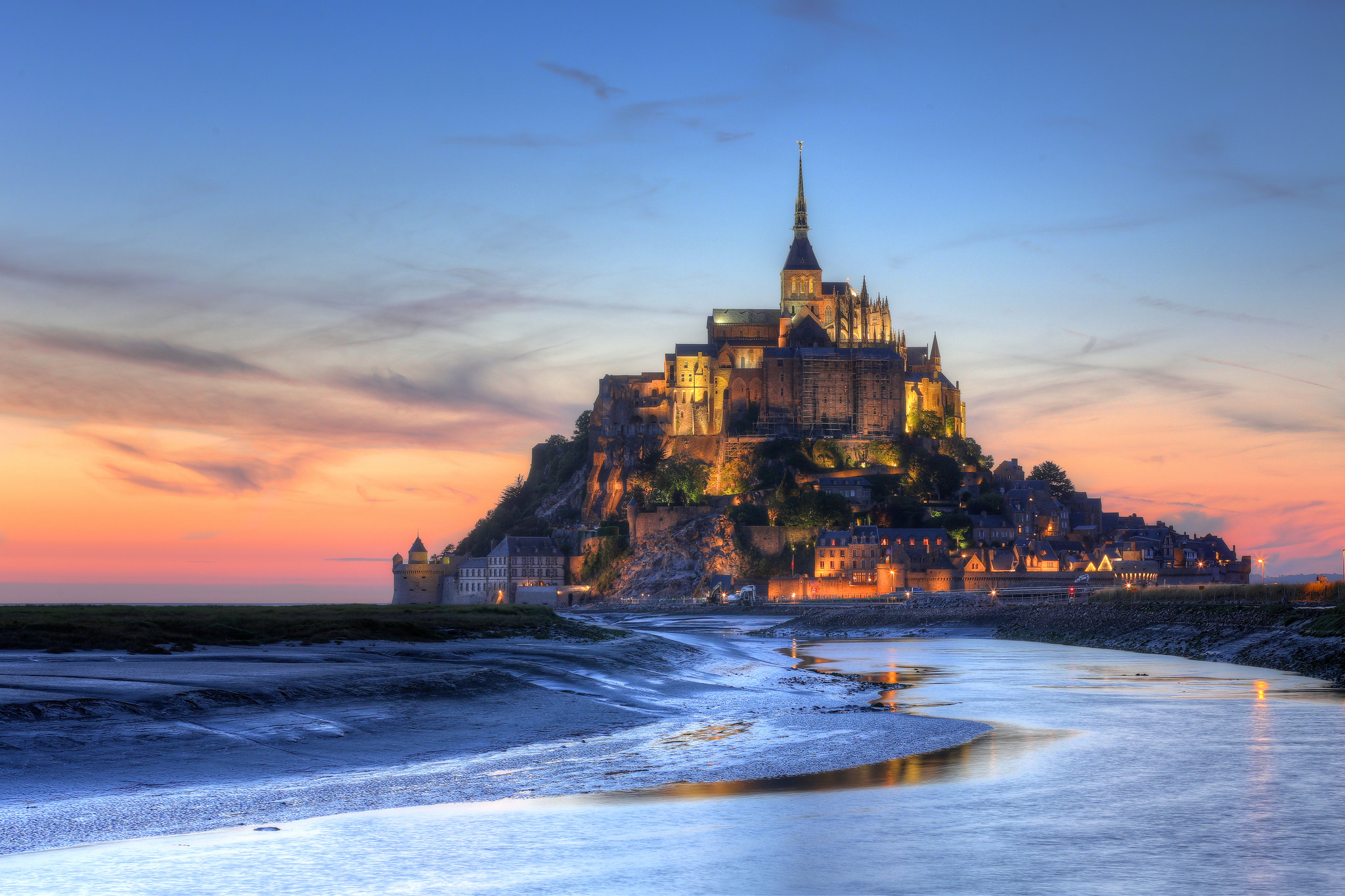 Free photo Wallpaper france, mont saint-michel on the desktop high quality