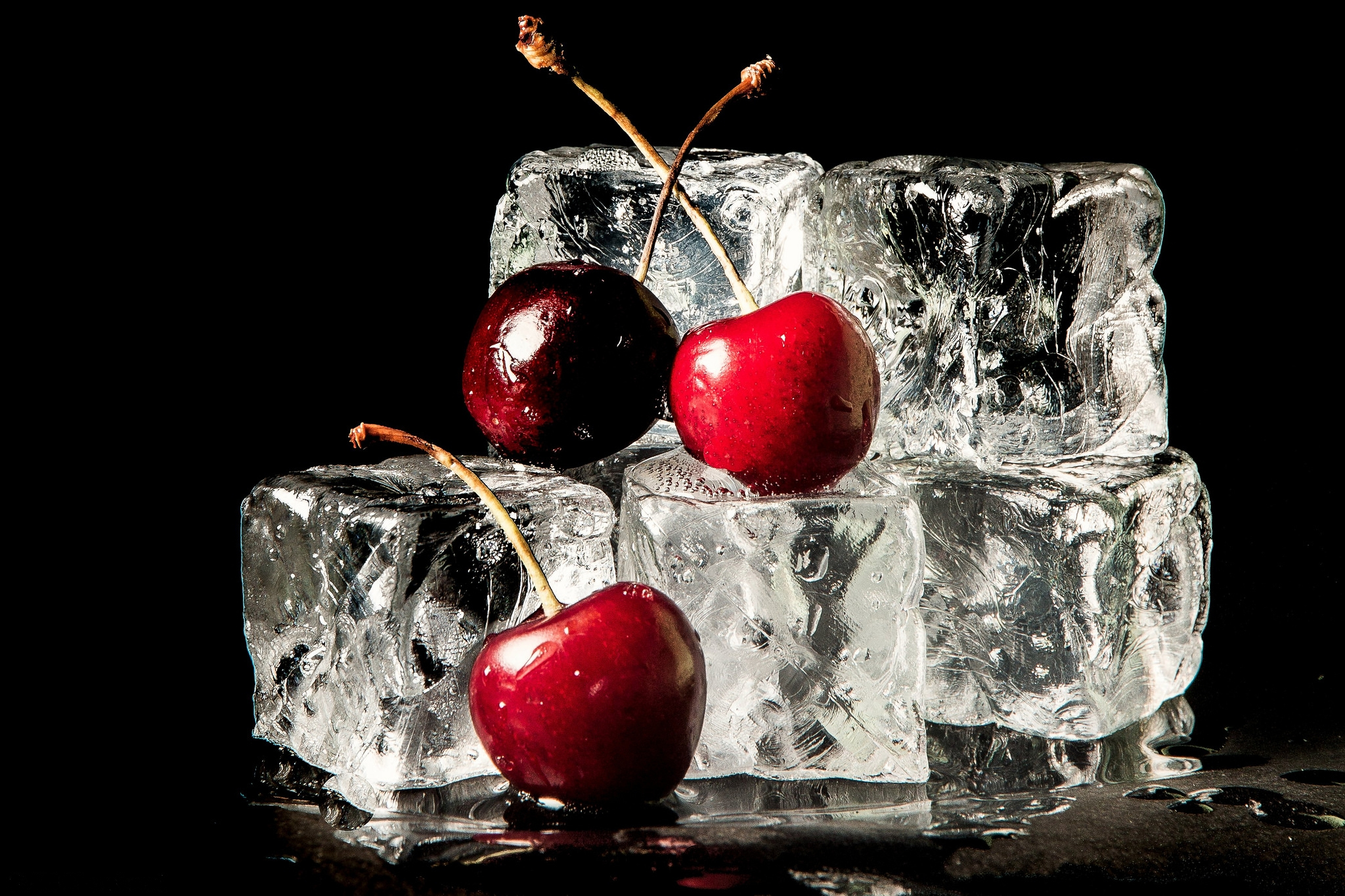 Wallpapers Cherry Ice cherry berries on the desktop