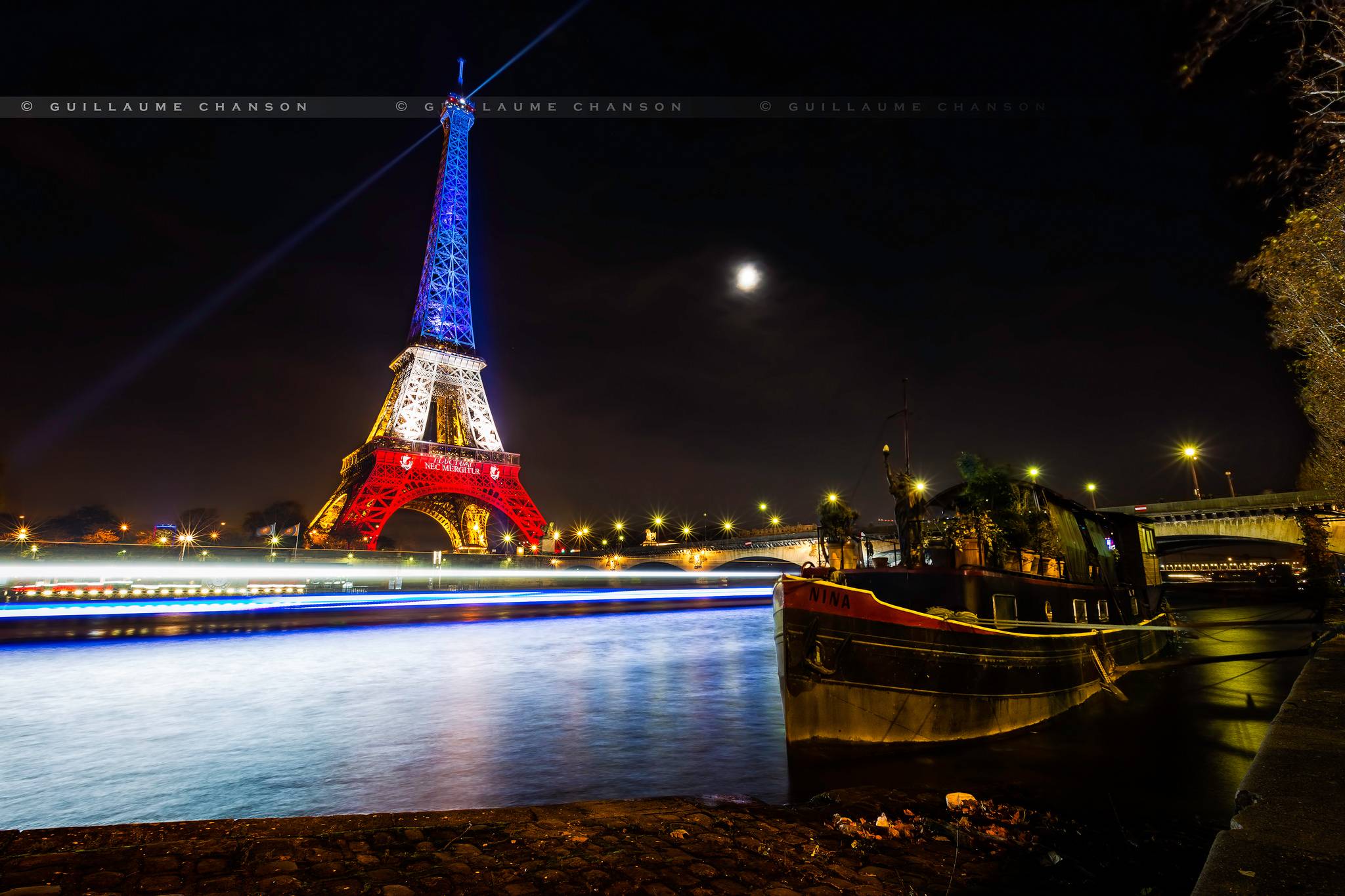 Wallpapers canal Eiffel Tower Paris on the desktop