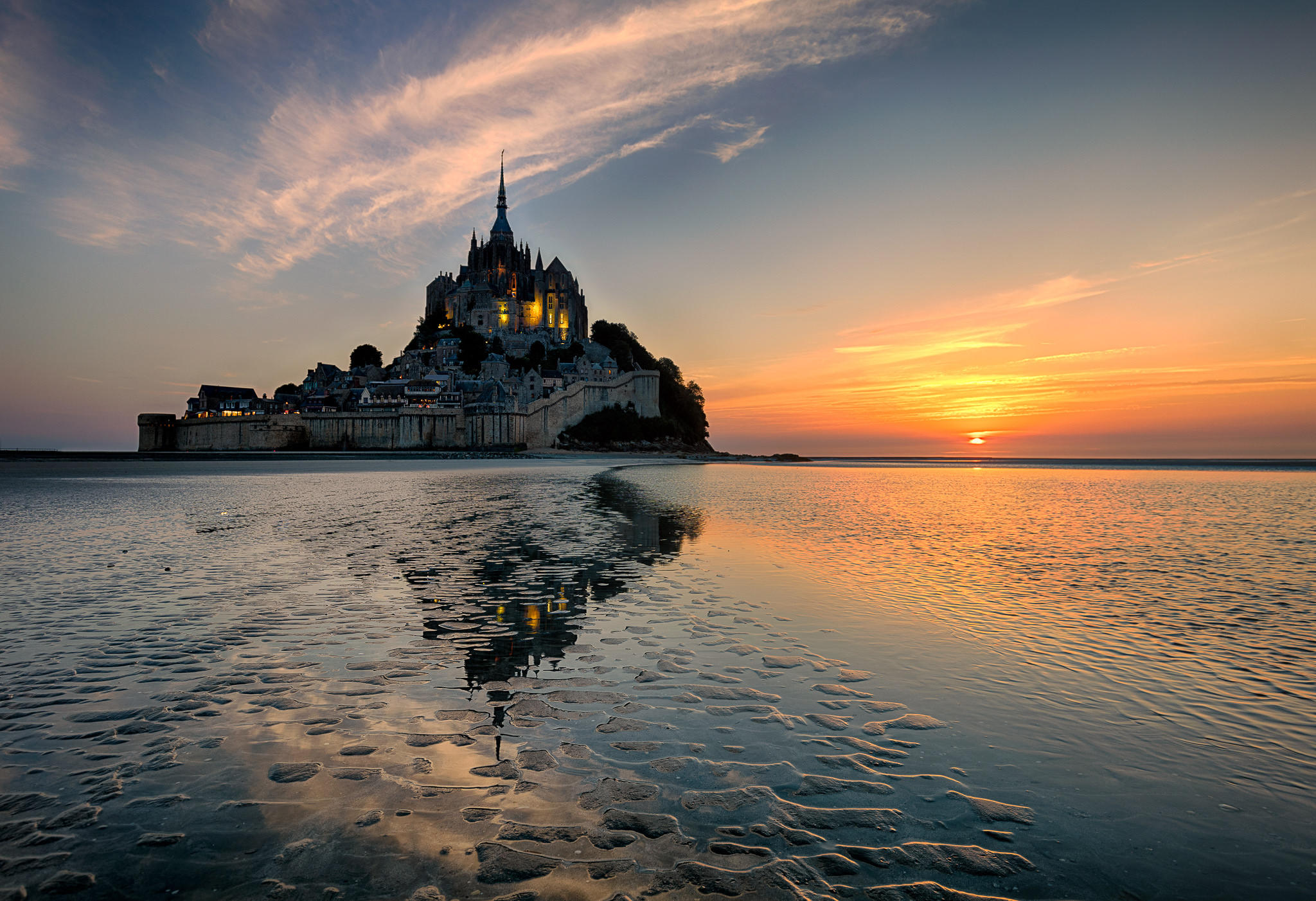 Wallpapers France Mont-Saint-Michel Mont St Michel on the desktop