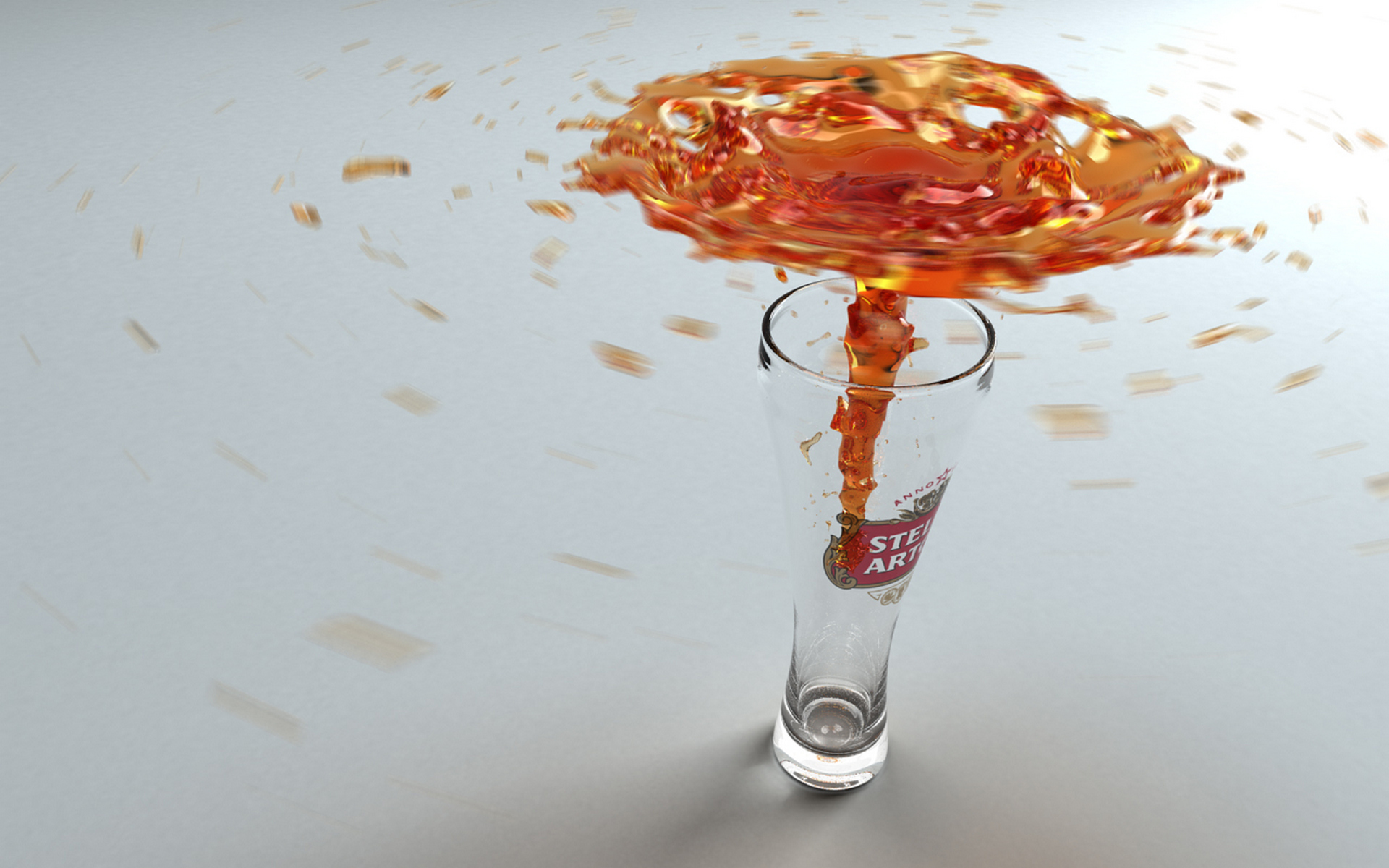 Wallpapers glass liquid spinning on the desktop