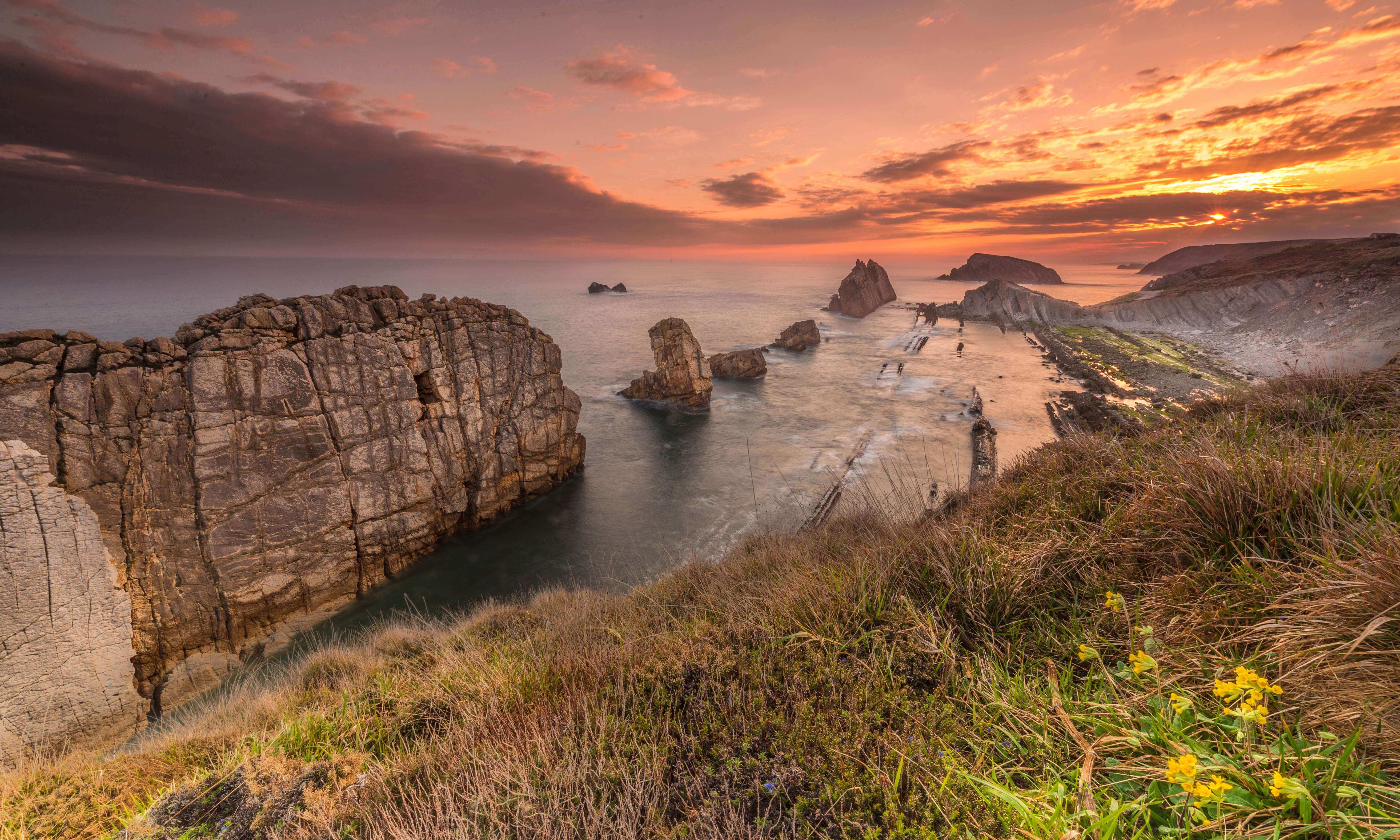 Wallpapers Playa de La Arnia Cantabria Spain on the desktop