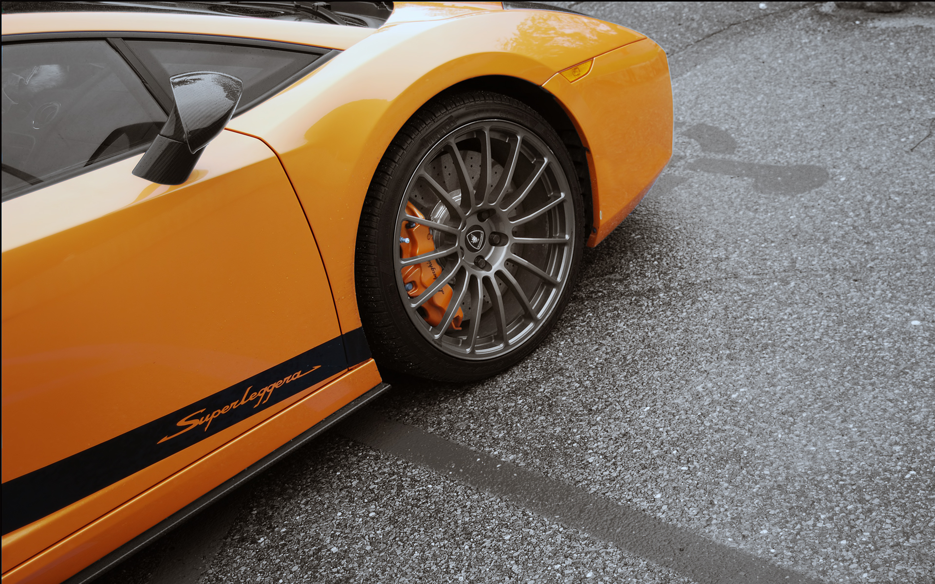 Wallpapers lamborghini gallardo orange on the desktop