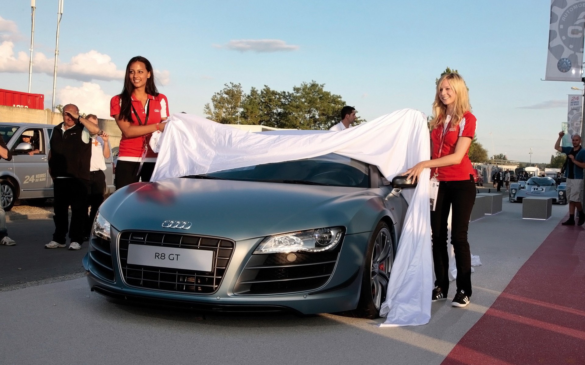 Wallpapers audi r8 gt gray on the desktop