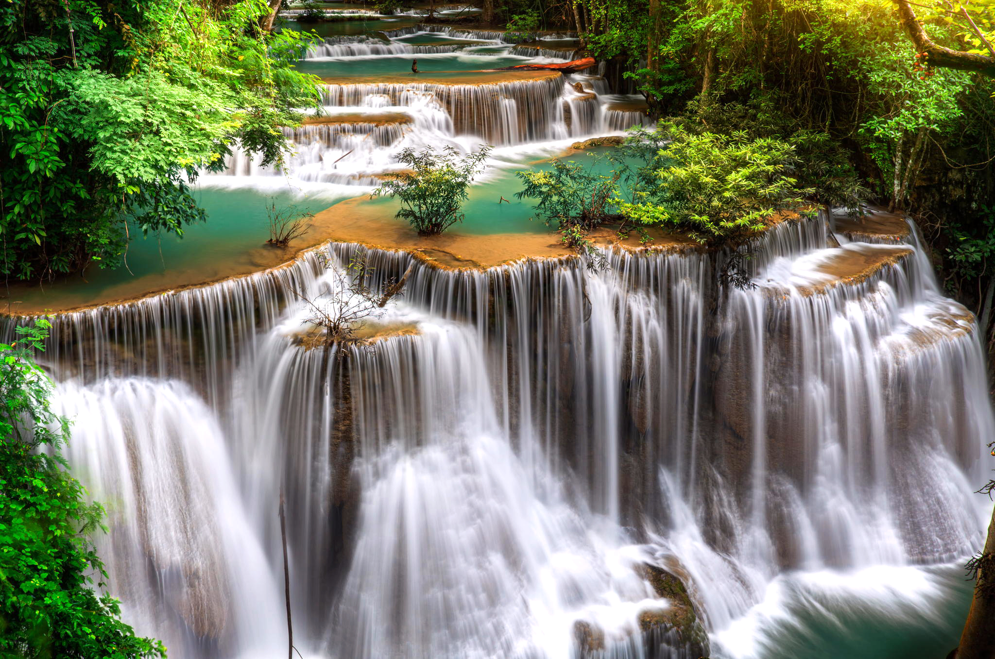 Wallpapers nature landscape waterfall on the desktop