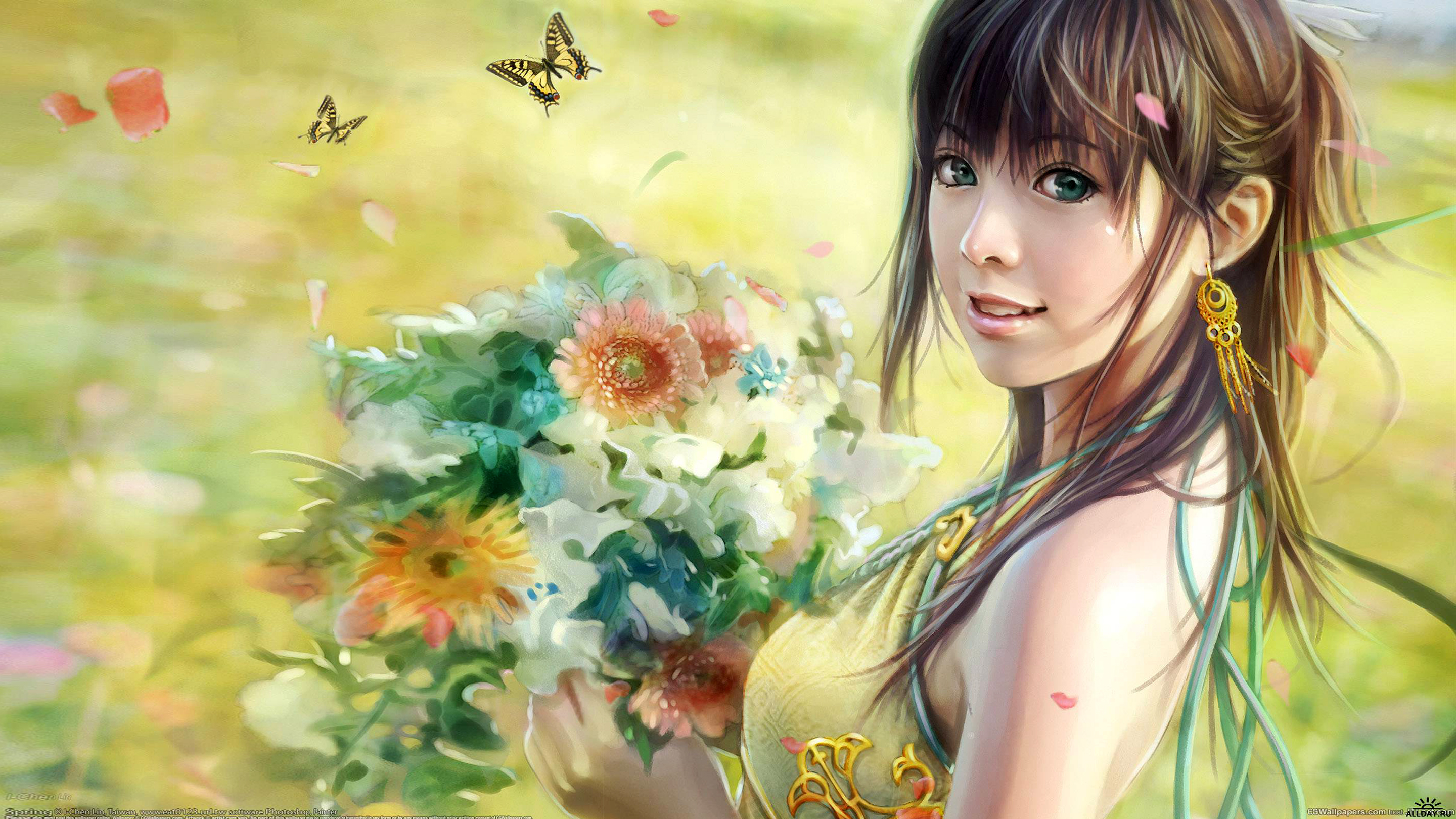 Wallpapers girl i-chen lin art on the desktop