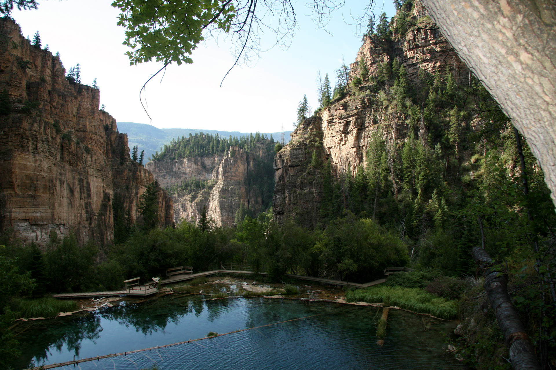 Wallpapers lake mountains bridge on the desktop