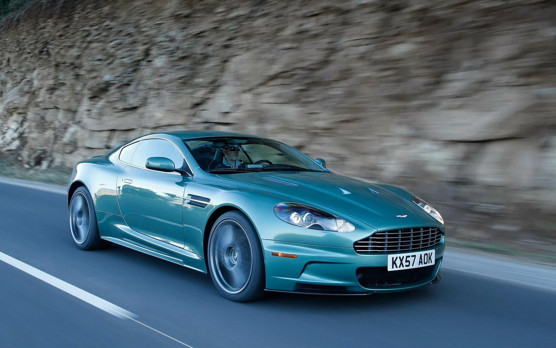 Wallpapers aston martin turquoise speed on the desktop