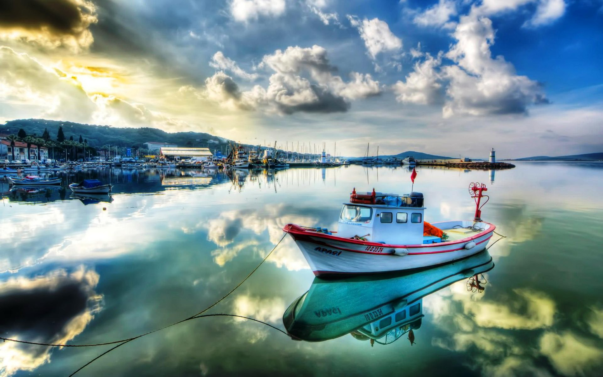 Wallpapers boat dock ocean on the desktop