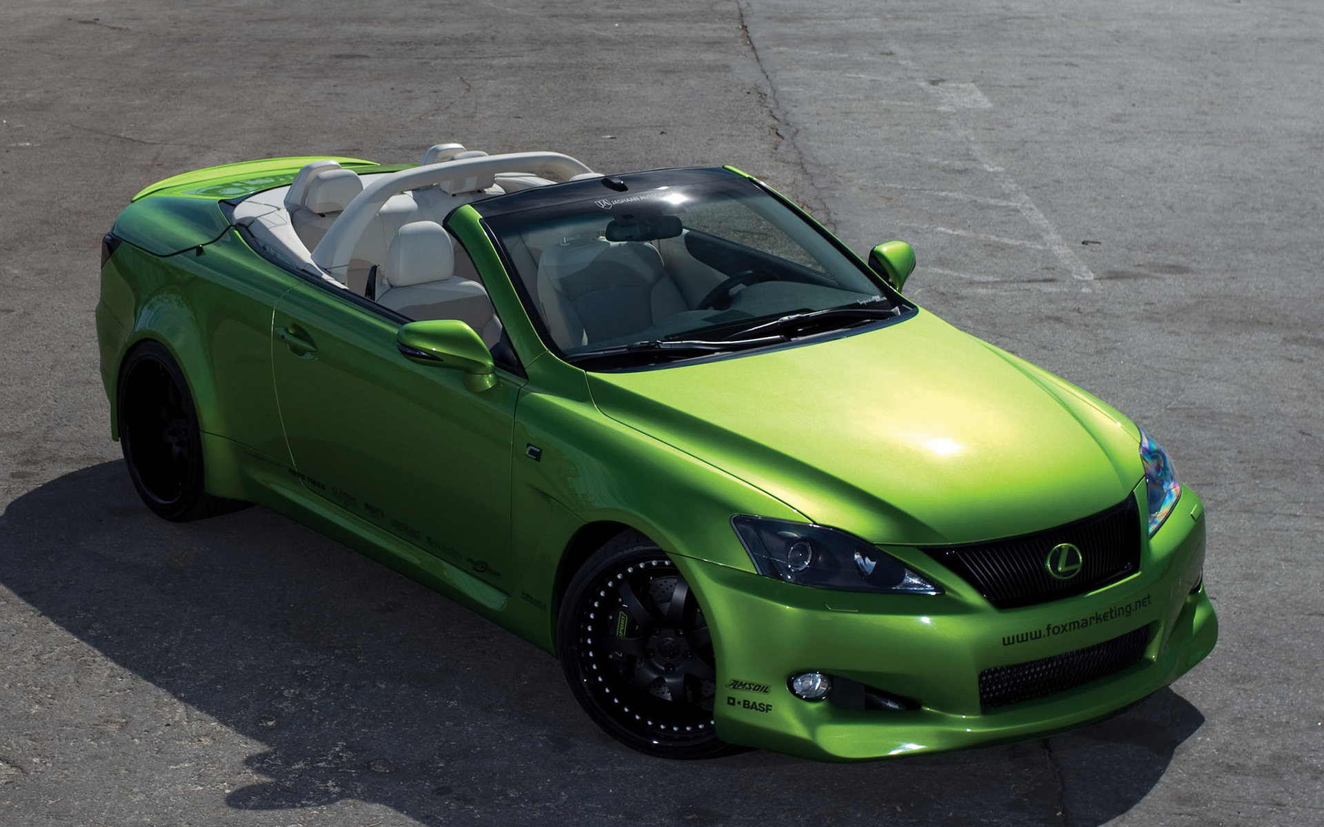 Wallpapers lexus cabriolet green on the desktop