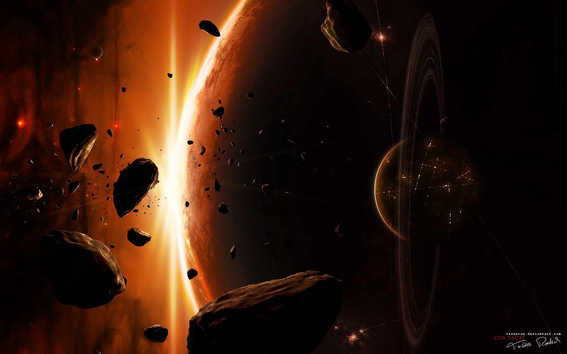 Wallpapers planet asteroids Jupiter on the desktop