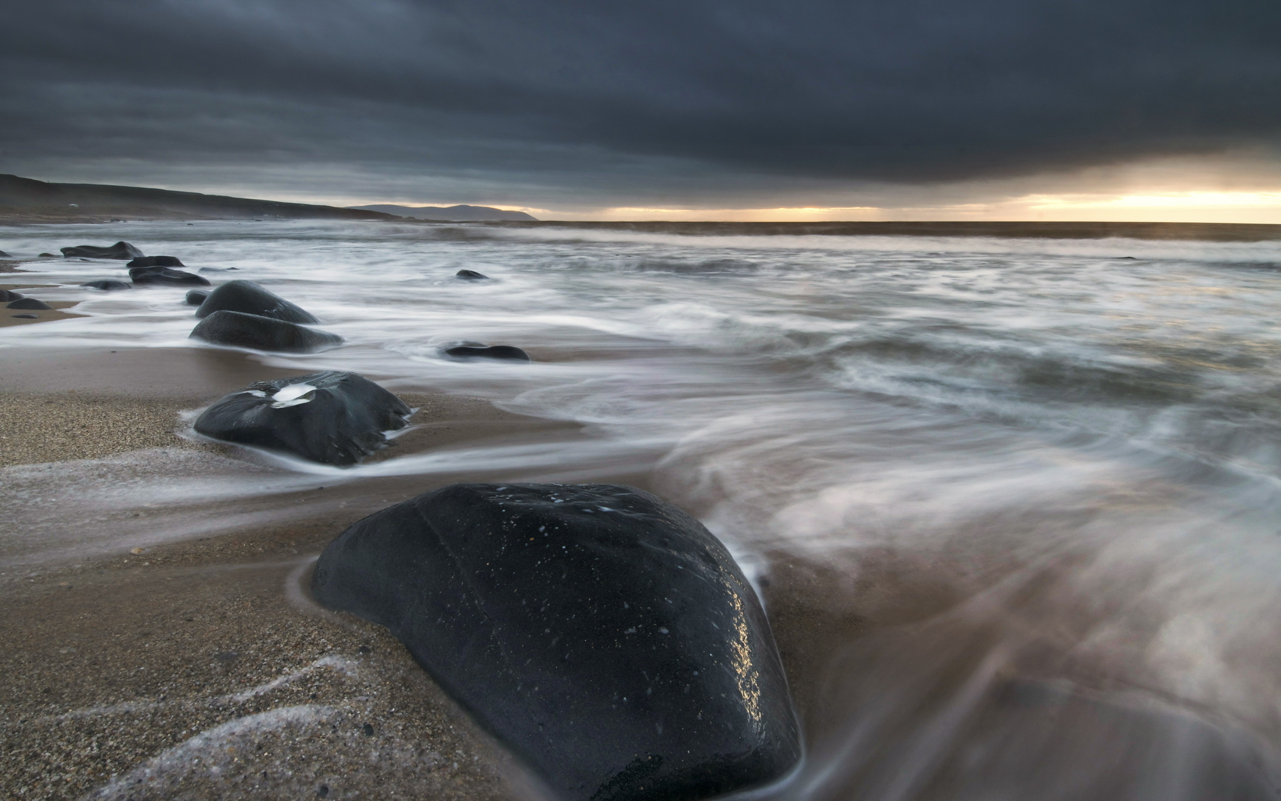 Free photo Wallpaper on the table sea, shore, rocks