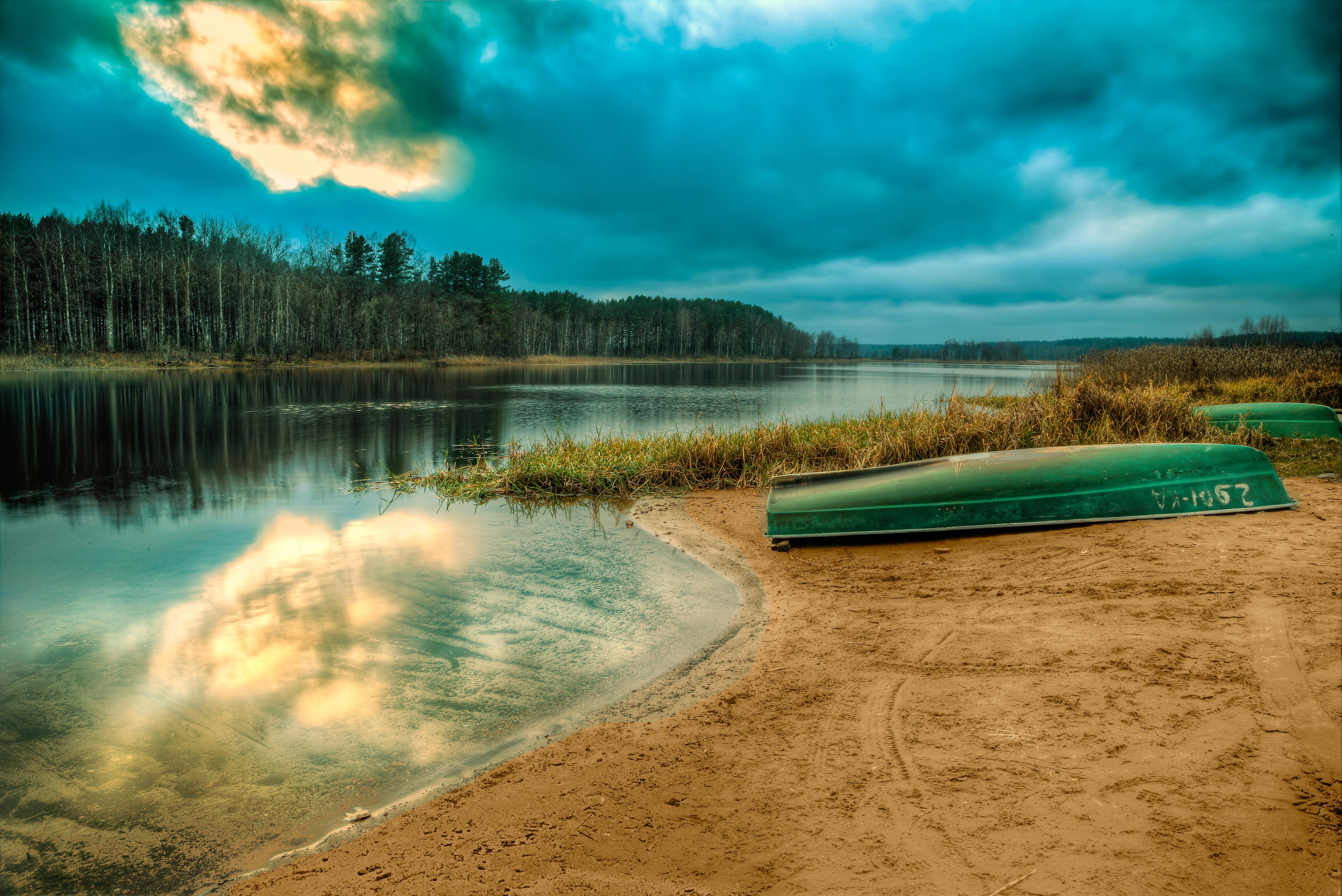 Wallpapers Russia Lake Seliger sunset on the desktop