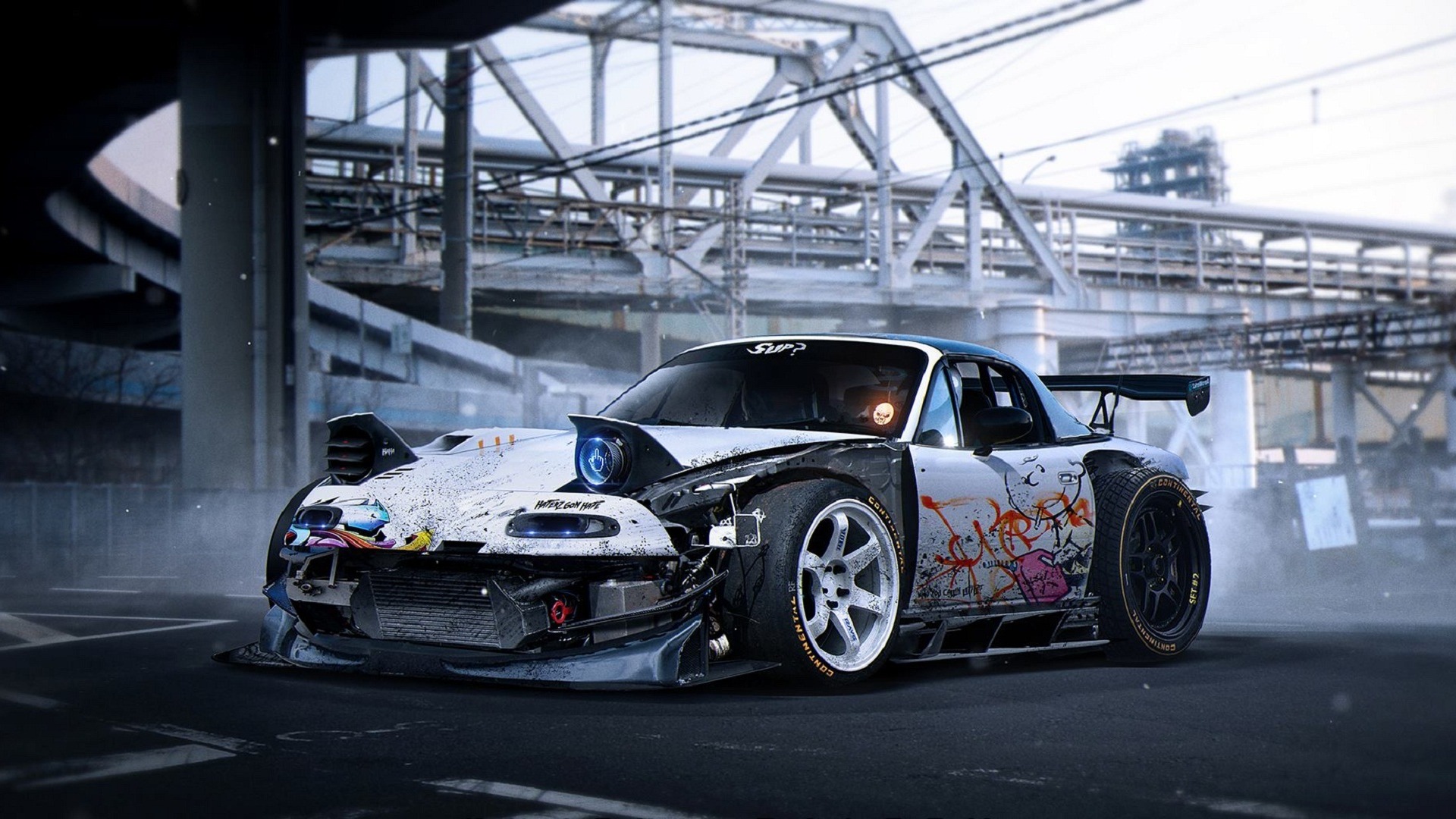 Wallpapers Mazda MX-5 tuning asphalt playground on the desktop