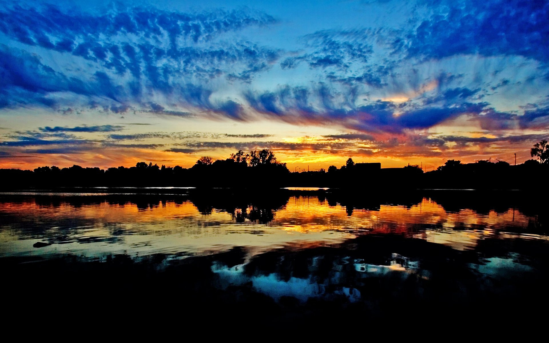 Wallpapers swamp sun clouds on the desktop