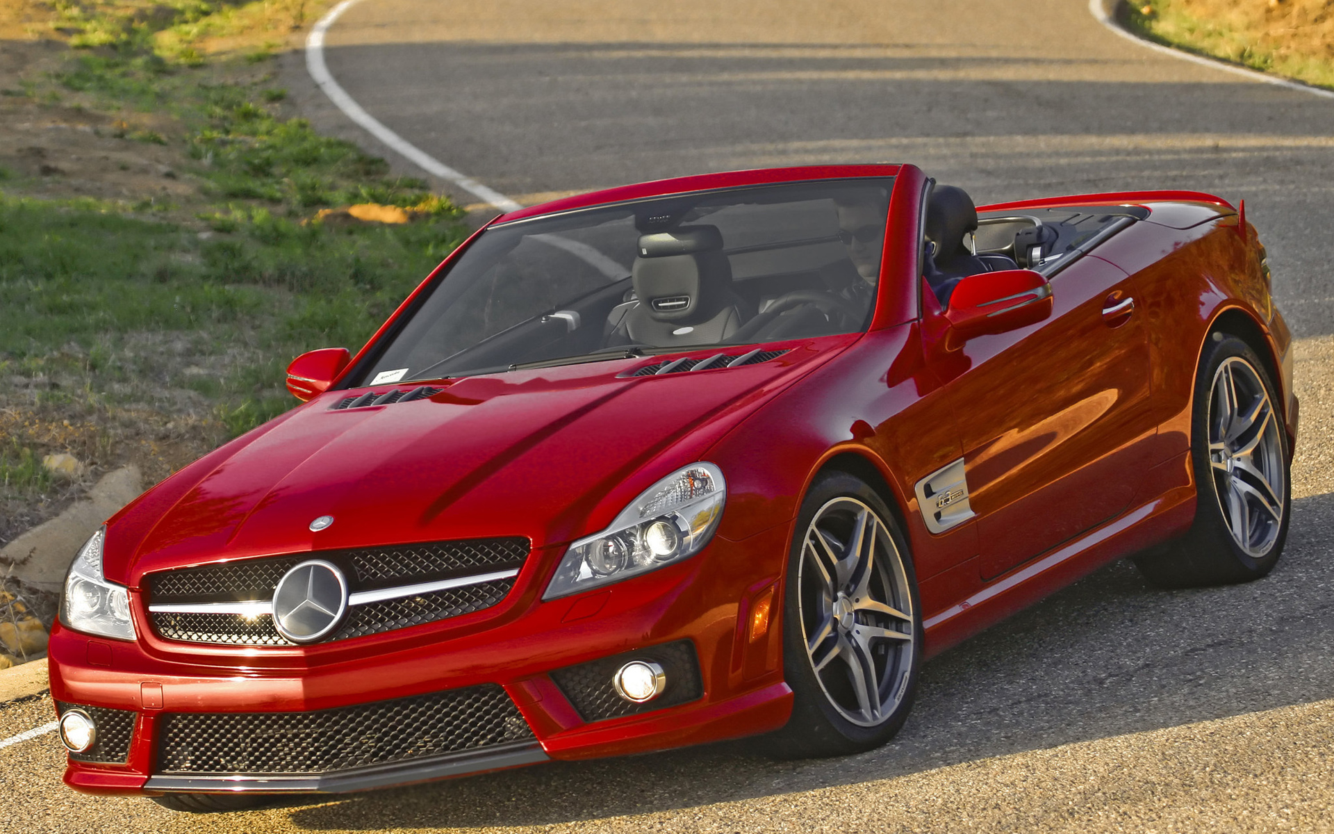 Wallpapers mercedes cabriolet red on the desktop